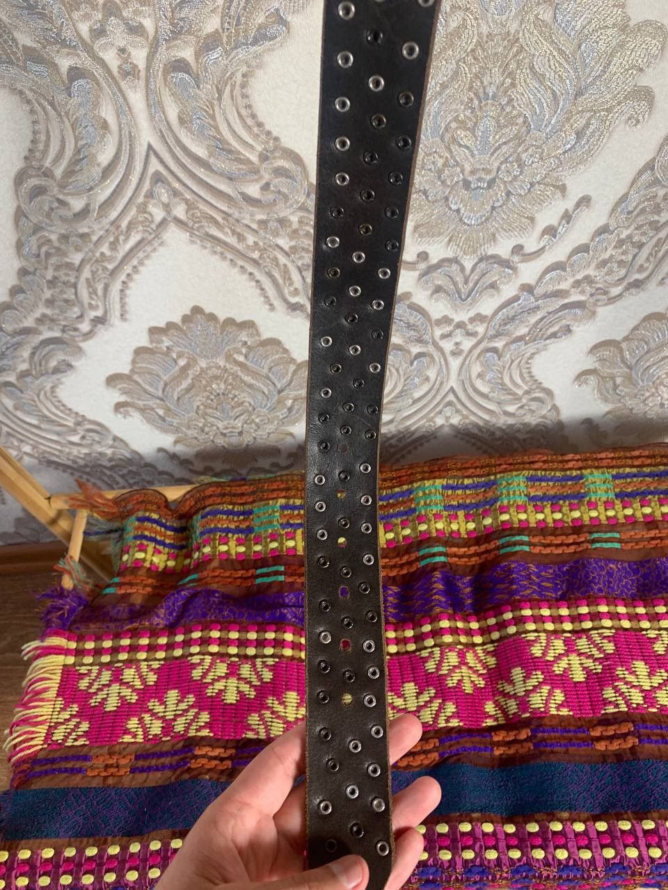 Japanese Brand VINTAGE AVANT-GARDE RETRO DESIGNER BELT LEATHER METAL 90s Size ONE SIZE - 6 Thumbnail