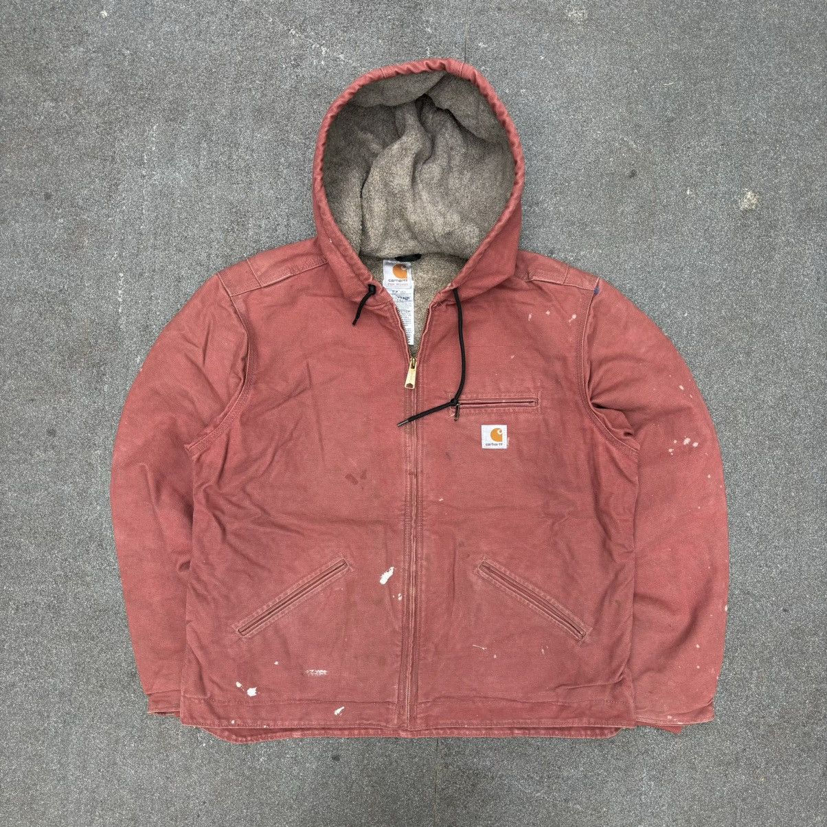 Carhartt × Vintage Vintage Carhartt Sherpa lined hooded Jacket WJ141 VRS Size US M / EU 48-50 / 2 - 1 Thumbnail