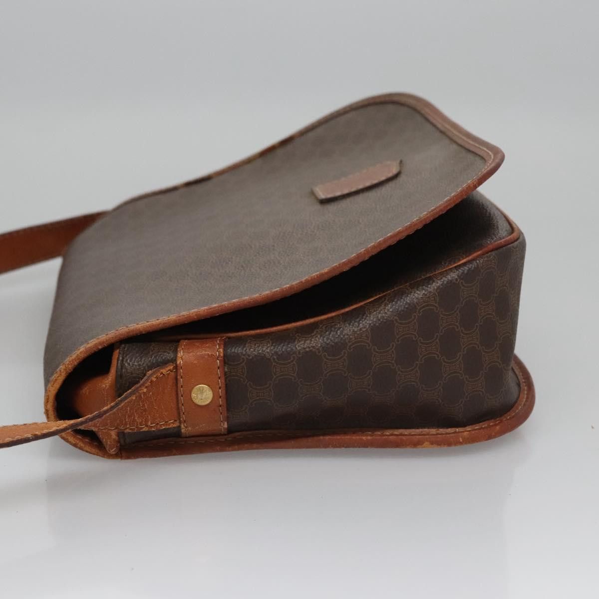 Celine CELINE Macadam Canvas Shoulder Bag Pvc Leather Brown Size ONE SIZE - 5 Thumbnail