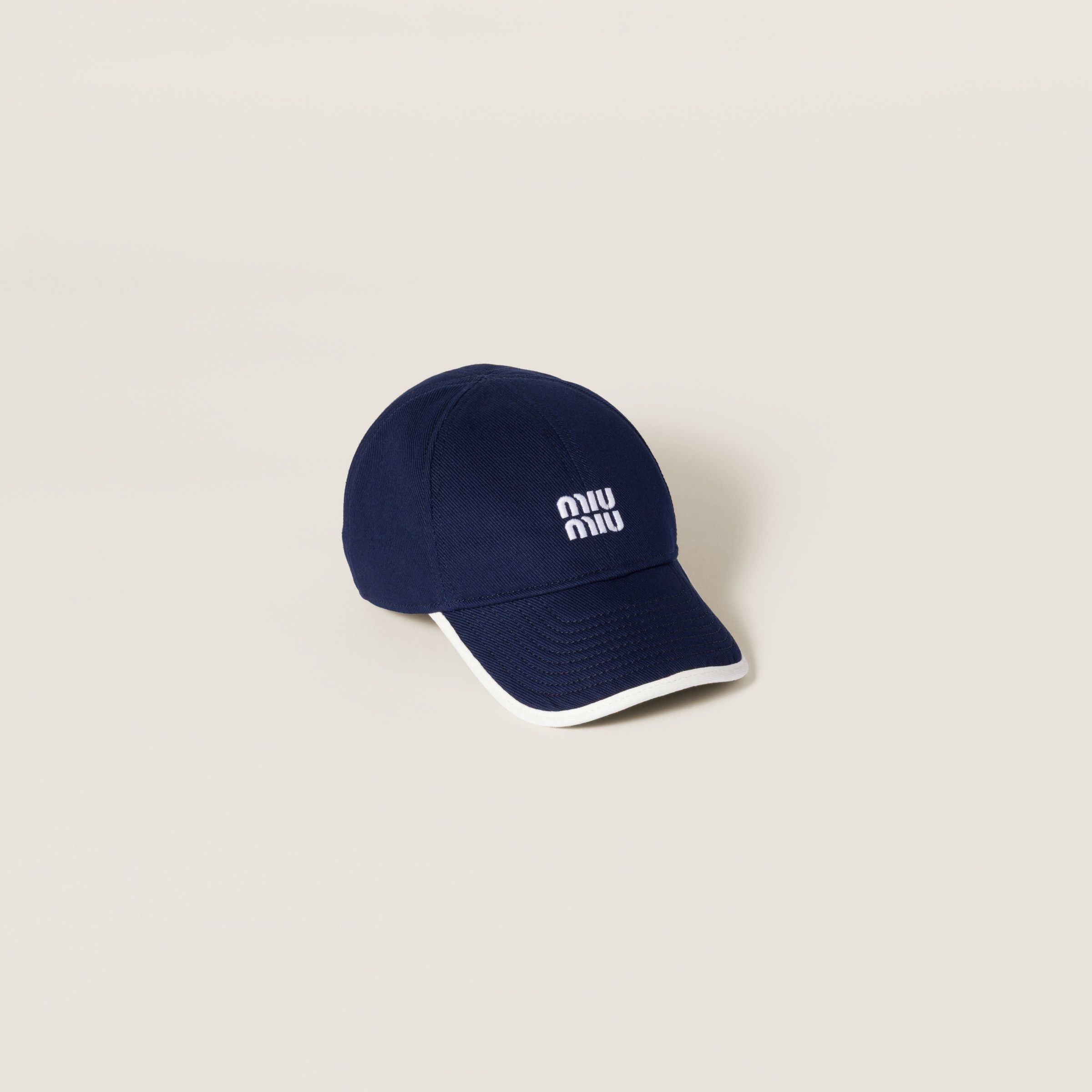 Miu Miu o1mt1gz0925 Size: OS / Drill Baseball Hat / Cap in Blue Size ONE SIZE - 1 Thumbnail