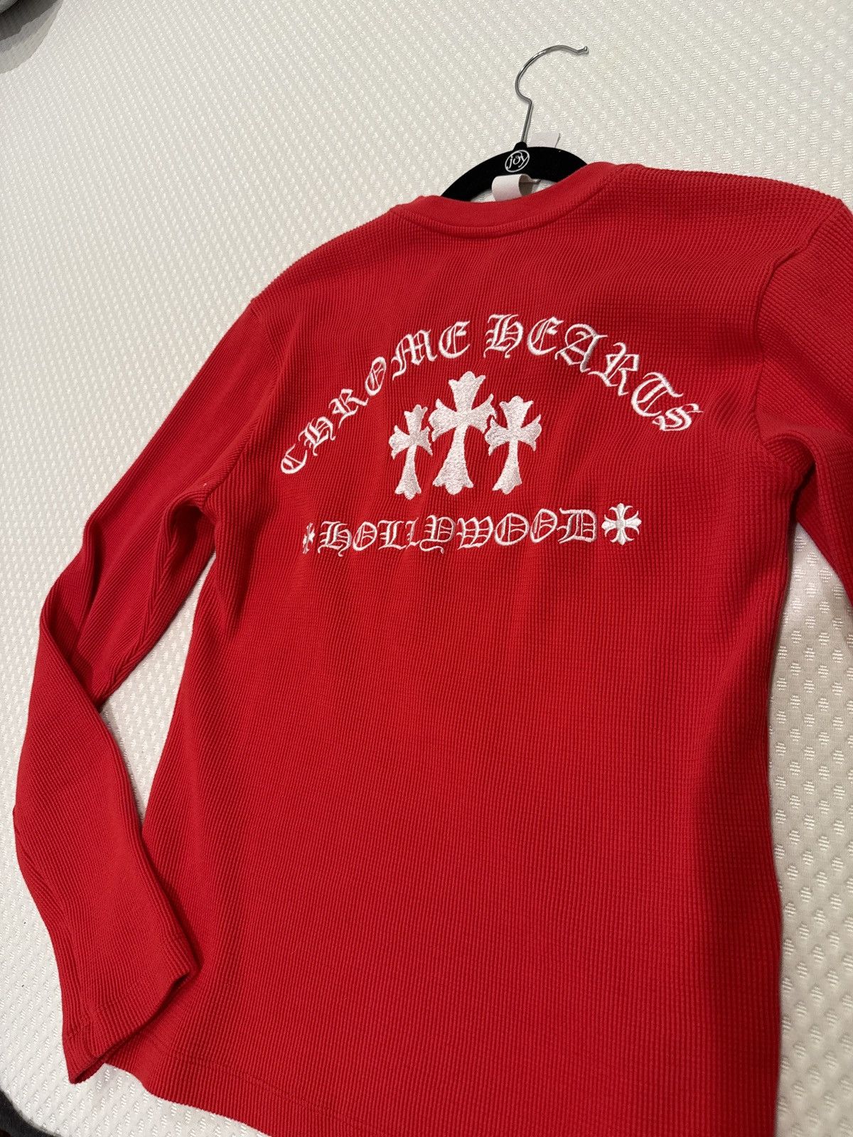 image of Chrome Hearts Red Thermal With Buttons, Men's (Size XS)