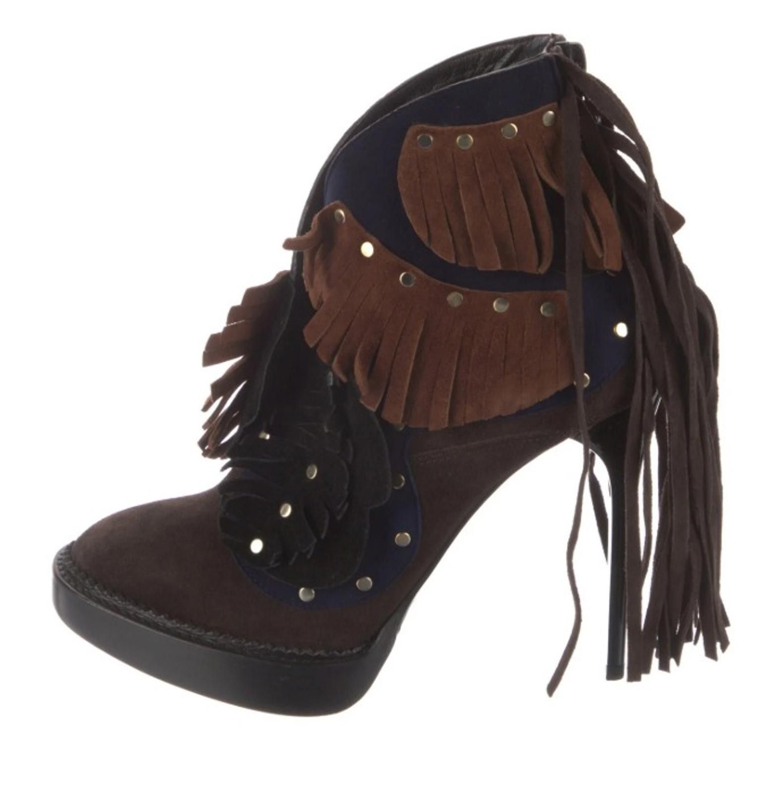 Burberry Burberry Suede Lace-Up Boots with Accents - SIZE 7.5 Size US 7.5 / IT 37.5 - 3 Thumbnail