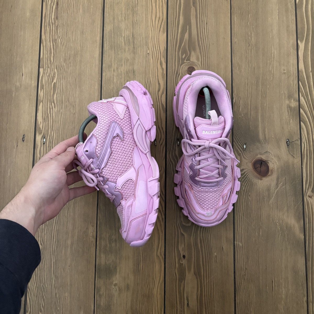 Balenciaga Balenciag Track 3 Distressed Trainers Platform Shoes Size US 8.5 / IT 38.5 - 4 Thumbnail