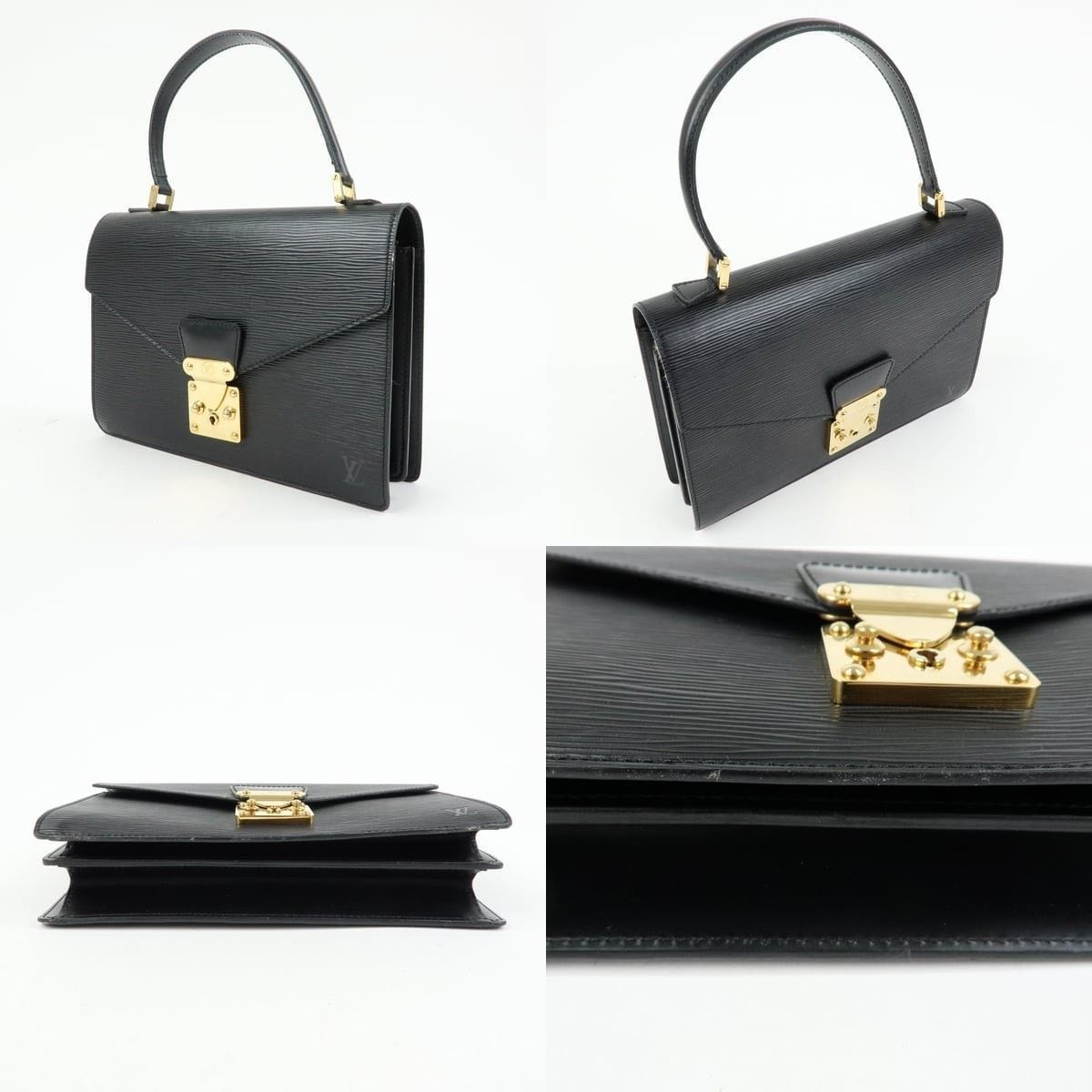 Louis Vuitton Louis Vuitton Epi Concorde Top Handle Bag Black Size ONE SIZE - 3 Thumbnail