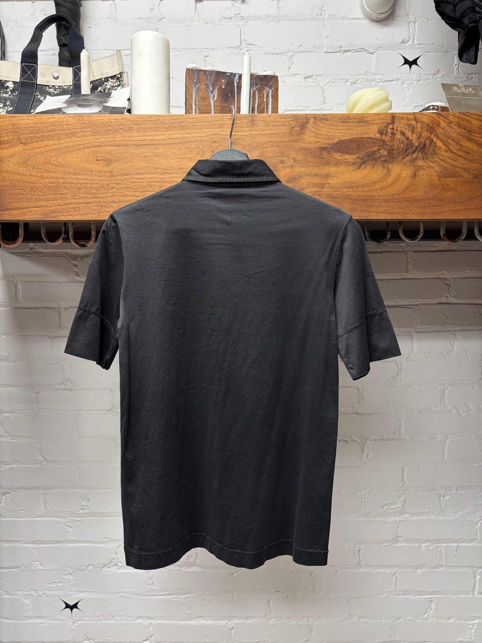 Gianfranco Ferre Gianfranco Ferre ‘Badge Logo’ Black Cotton Slim Cut Polo Size US S / EU 44-46 / 1 - 3 Thumbnail