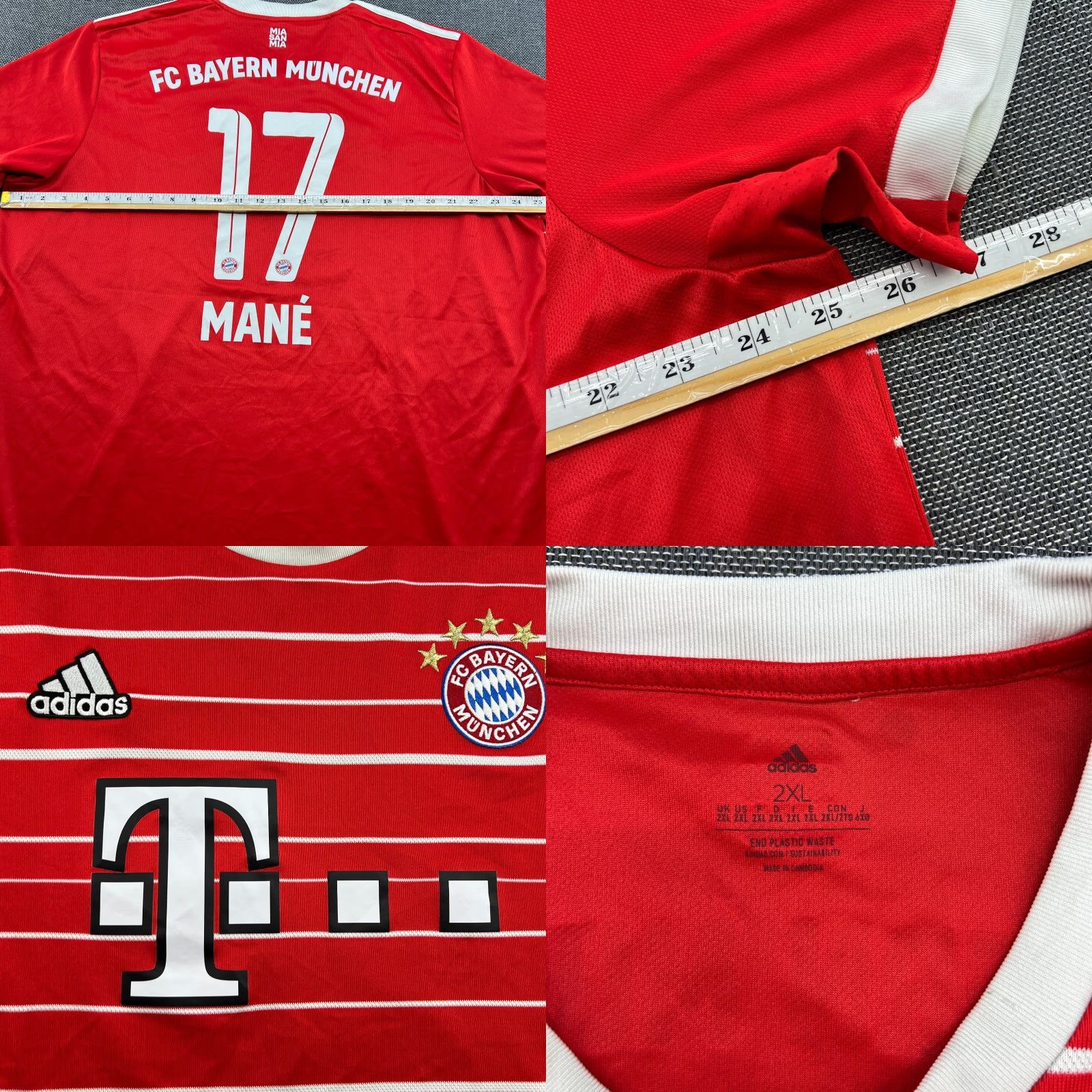 Adidas adidas Bayern Munich 2022 2023 Home Sadio Mane Mens Football Jersey Shirt 2XL Red Size US XXL / EU 58 / 5 - 9 Thumbnail