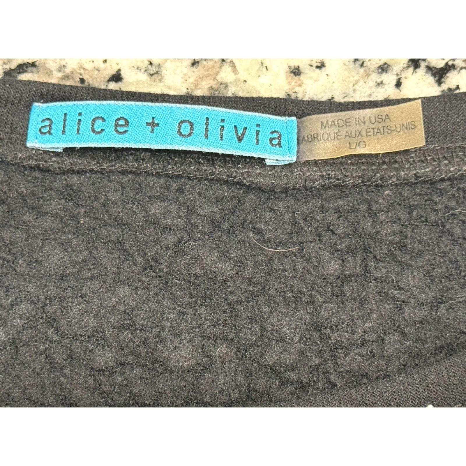 Alice + Olivia VINTAGE Alice + Olivia Embellished Studded Knit Black Long Sleeves Top L Size L / US 10 / IT 46 - 4 Thumbnail