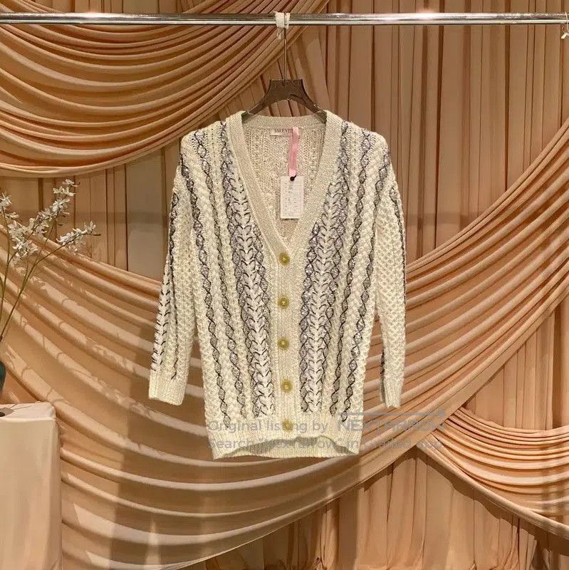 Valentino Valentino Ivory Wool Cardigan for Women . Size S / US 4 / IT 40 - 1 Thumbnail