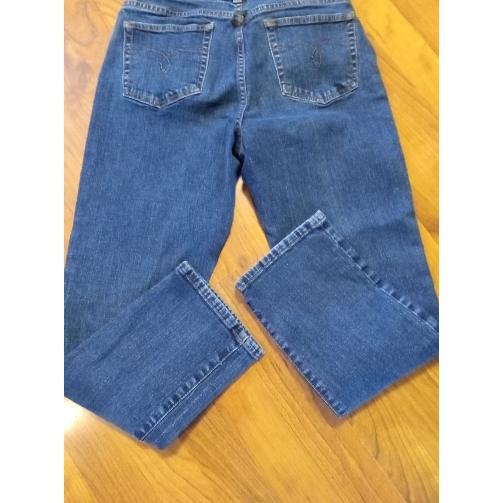 Vintage Premium Jeans WOMEN Jeans 4P 26" Inseam Blue Cotton Blend Denim Straight 5 Pocket Button Zip Mid Rise Easy Care Vintage: No (if allowed) Size 27" / US 4 / IT 40 - 5 Thumbnail