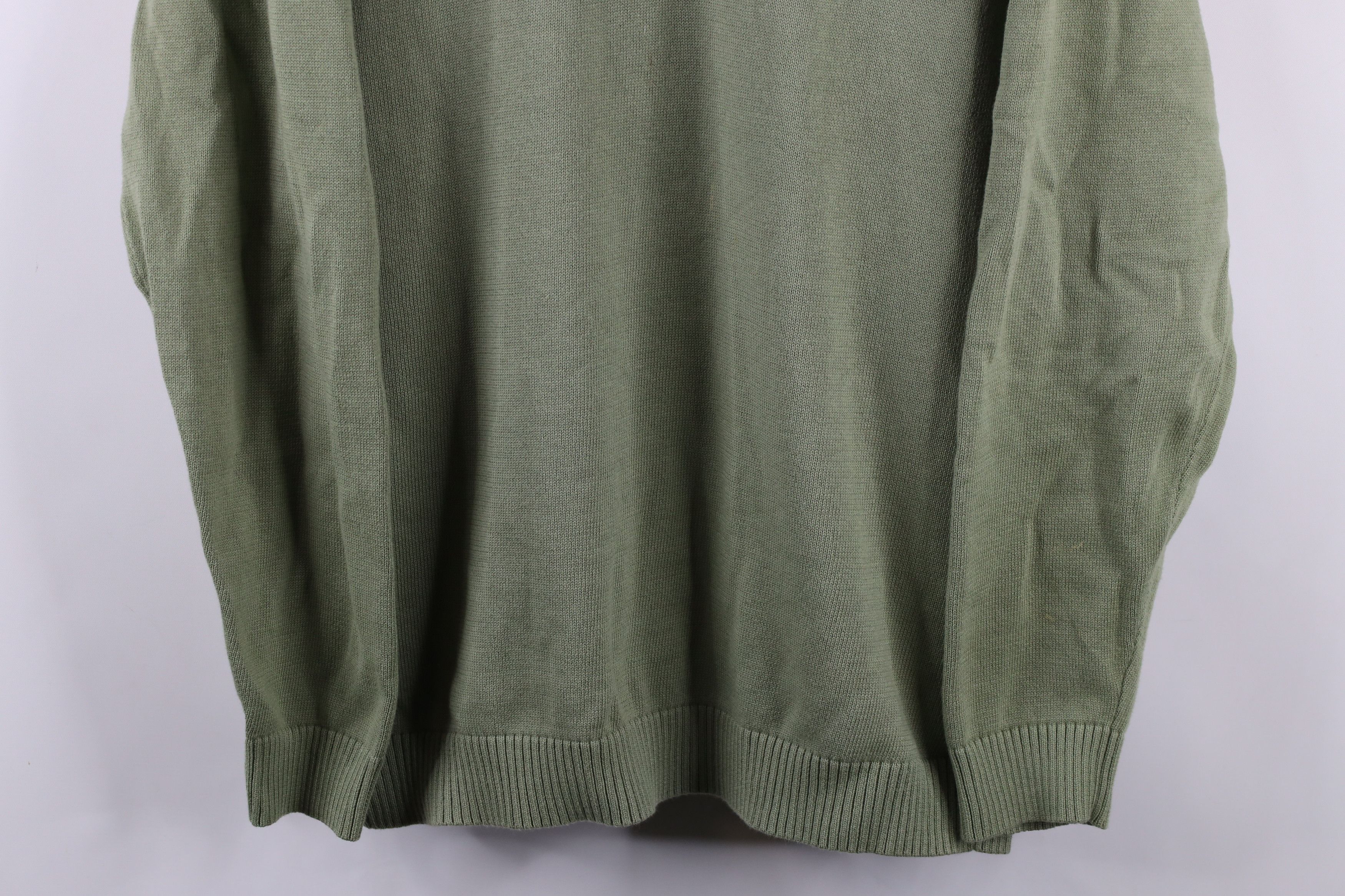 L.L. Bean × Vintage Vintage 90s LL Bean Blank Cotton Knit V-Neck Sweater Size US L / EU 52-54 / 3 - 3 Thumbnail