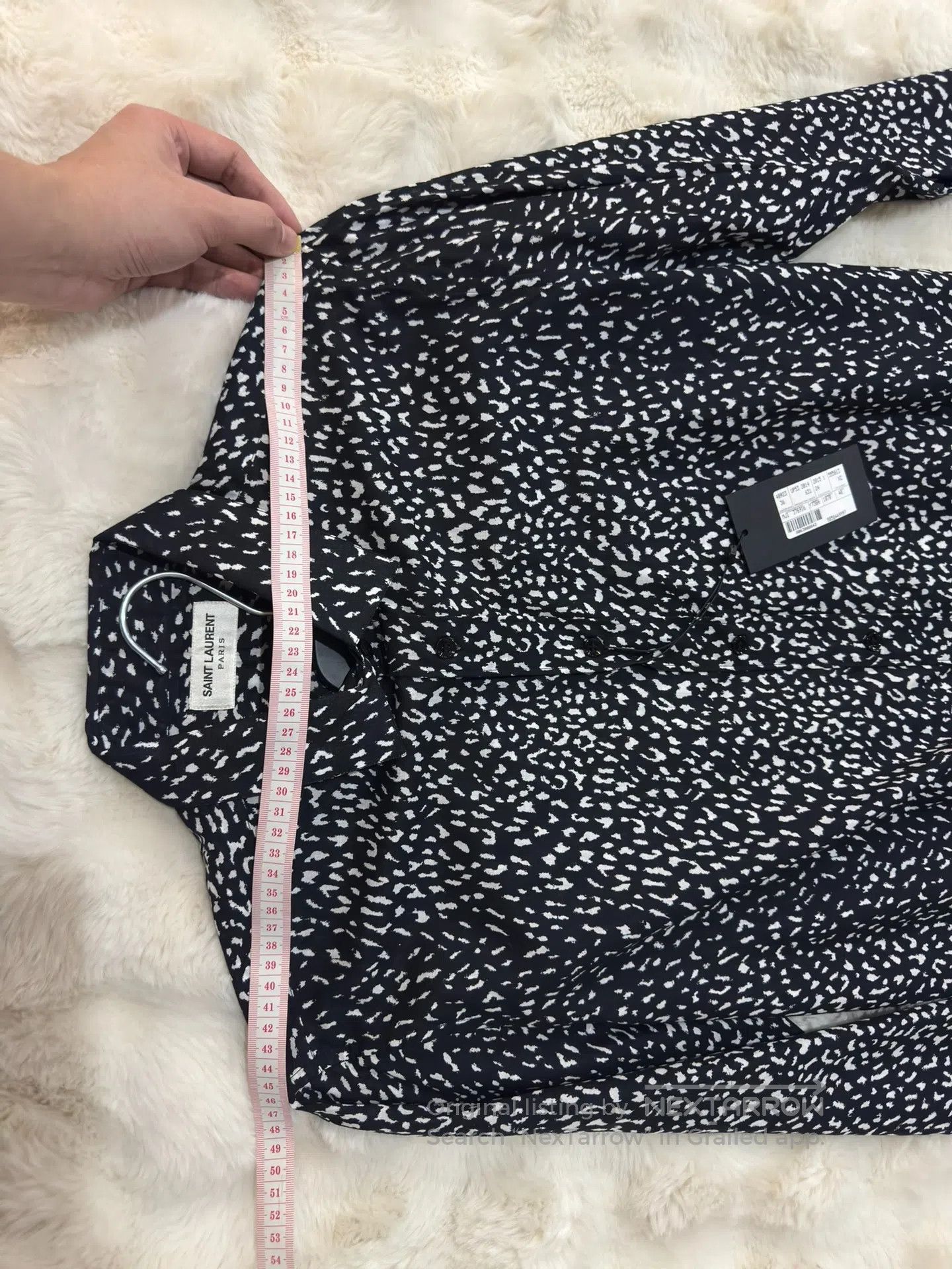 Saint Laurent Paris Saint Laurent Paris Black Leopard Print Shirt| Size S / US 4 / IT 40 - 7 Thumbnail
