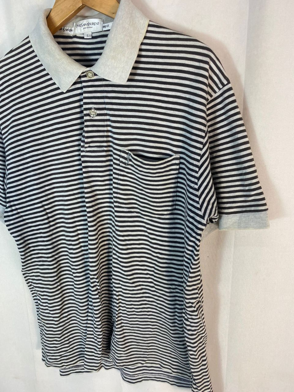 Yves Saint Laurent Best price 🔥Ysl stripe polo shirt Size US L / EU 52-54 / 3 - 2 Thumbnail