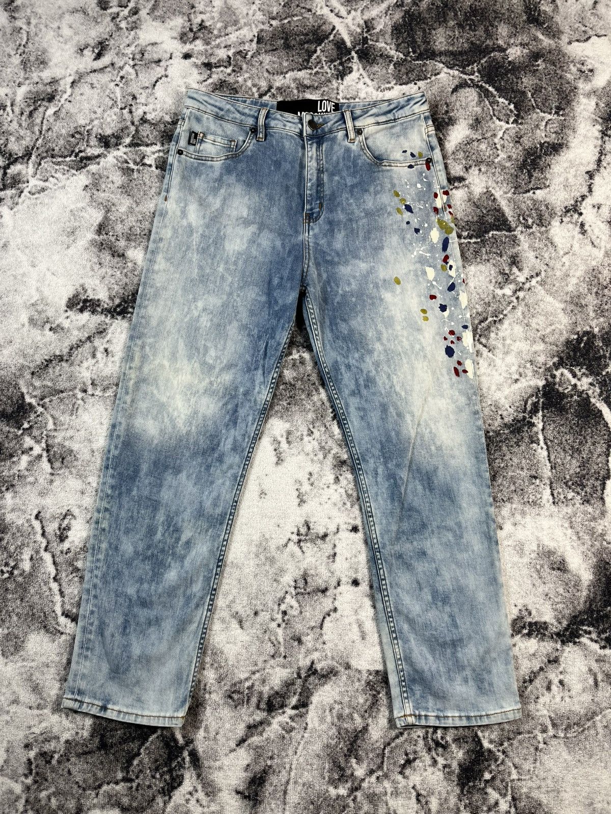 Love Moschino Love Moschino Paint Splatter Denim Jeans Women 29 Italy Size 29" - 1 Thumbnail