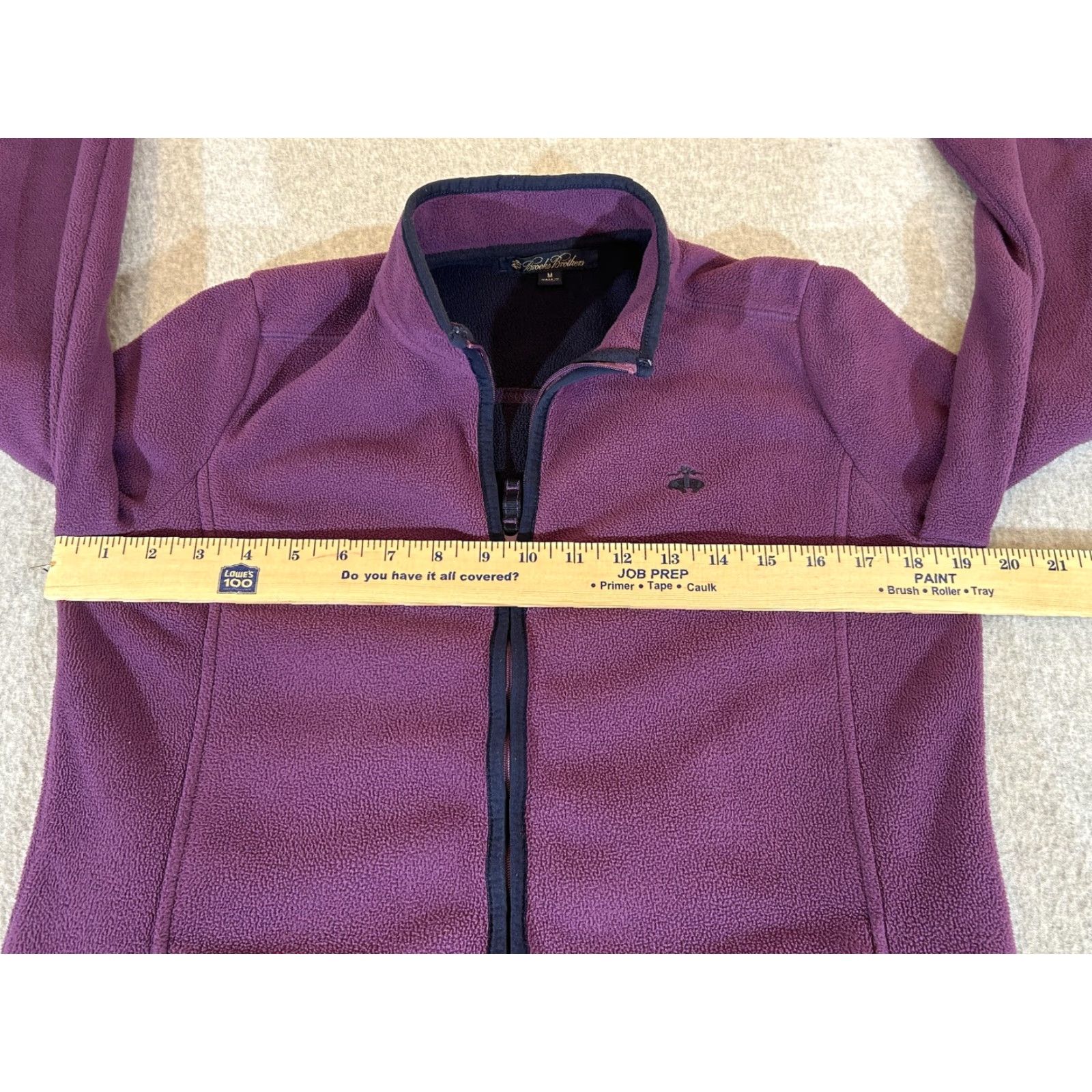 Brooks Brothers Brooks Brothers Jacket Womens Medium Purple Fleece Full Zip Coat Windbreaker Logo Zipper Pockets Short Coat Casual Mens? Size M / US 6-8 / IT 42-44 - 4 Thumbnail
