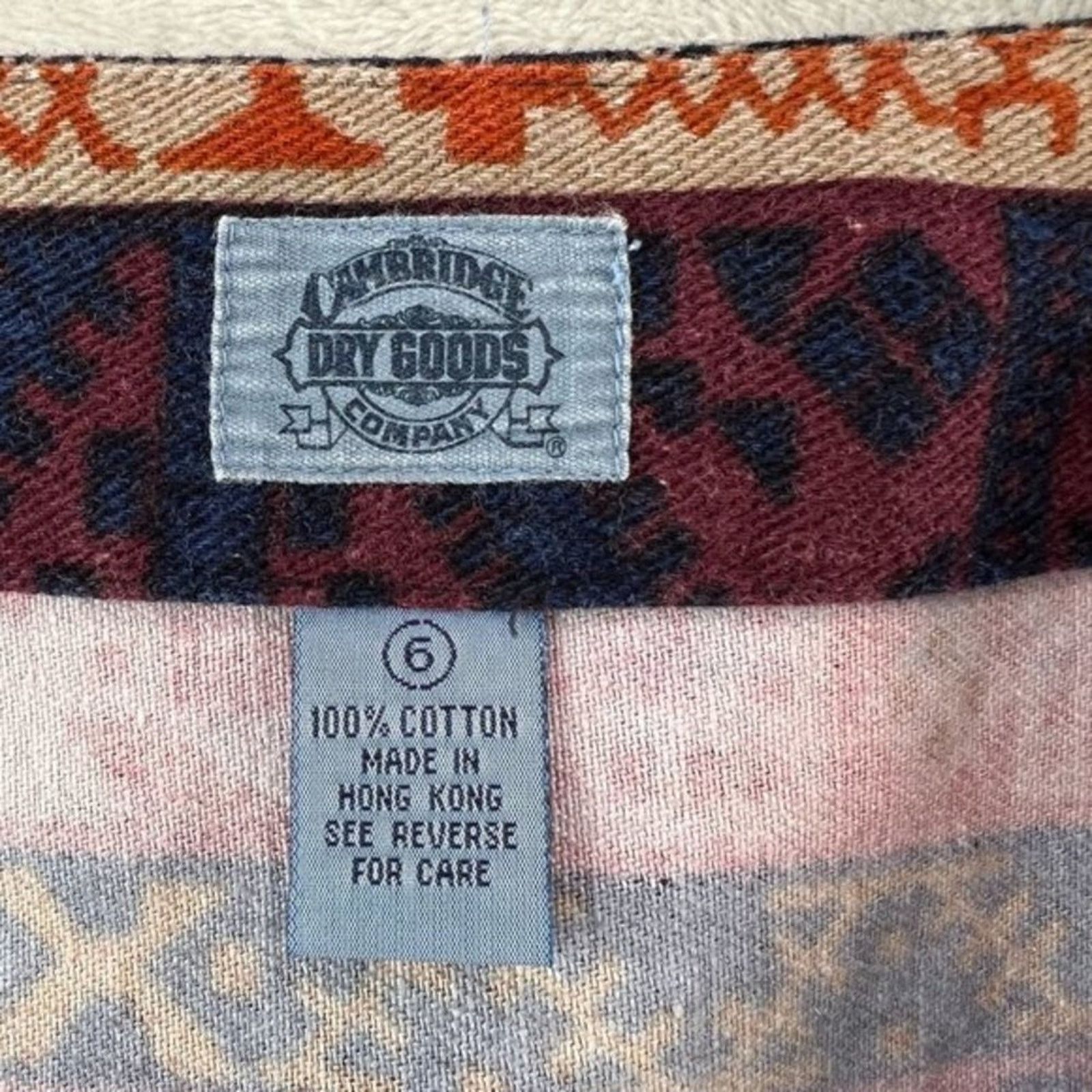 Vintage CAMBRIDGE DRY GOODS Wrap Skirt cowboy Aztec western 6 Size 28" / US 6 / IT 42 - 5 Thumbnail