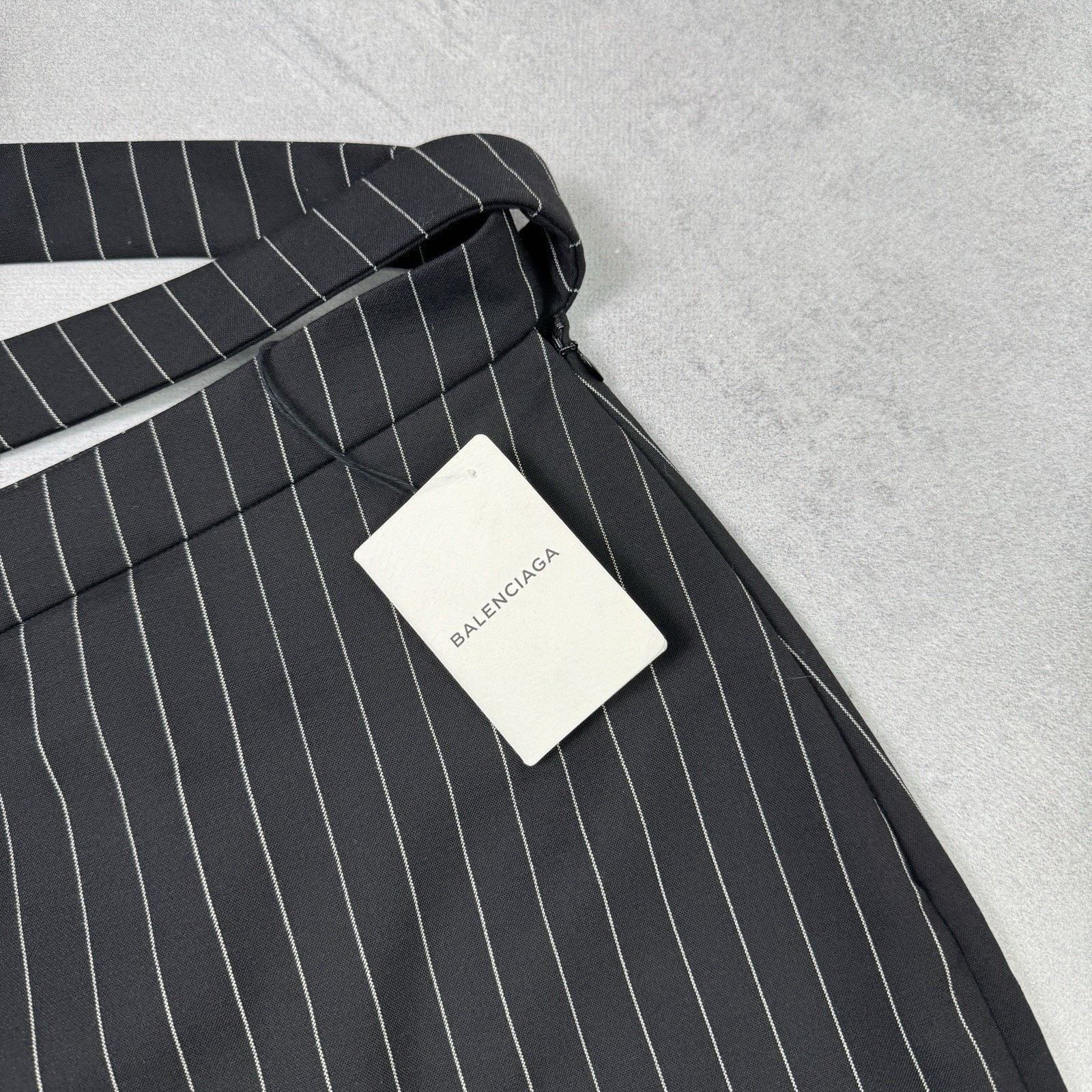 Balenciaga Balenciaga New Midi Striped Skirt Black Size 40 Size 28" / US 6 / IT 42 - 4 Thumbnail