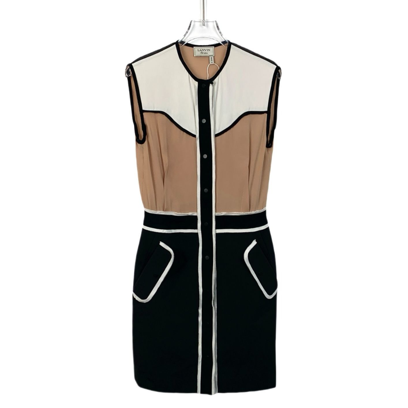 Lanvin Lanvin Colorblock Cotton Sleeveless Button-Up Dress (Size 34 Size XXS / US 00 / IT 34 - 1 Thumbnail
