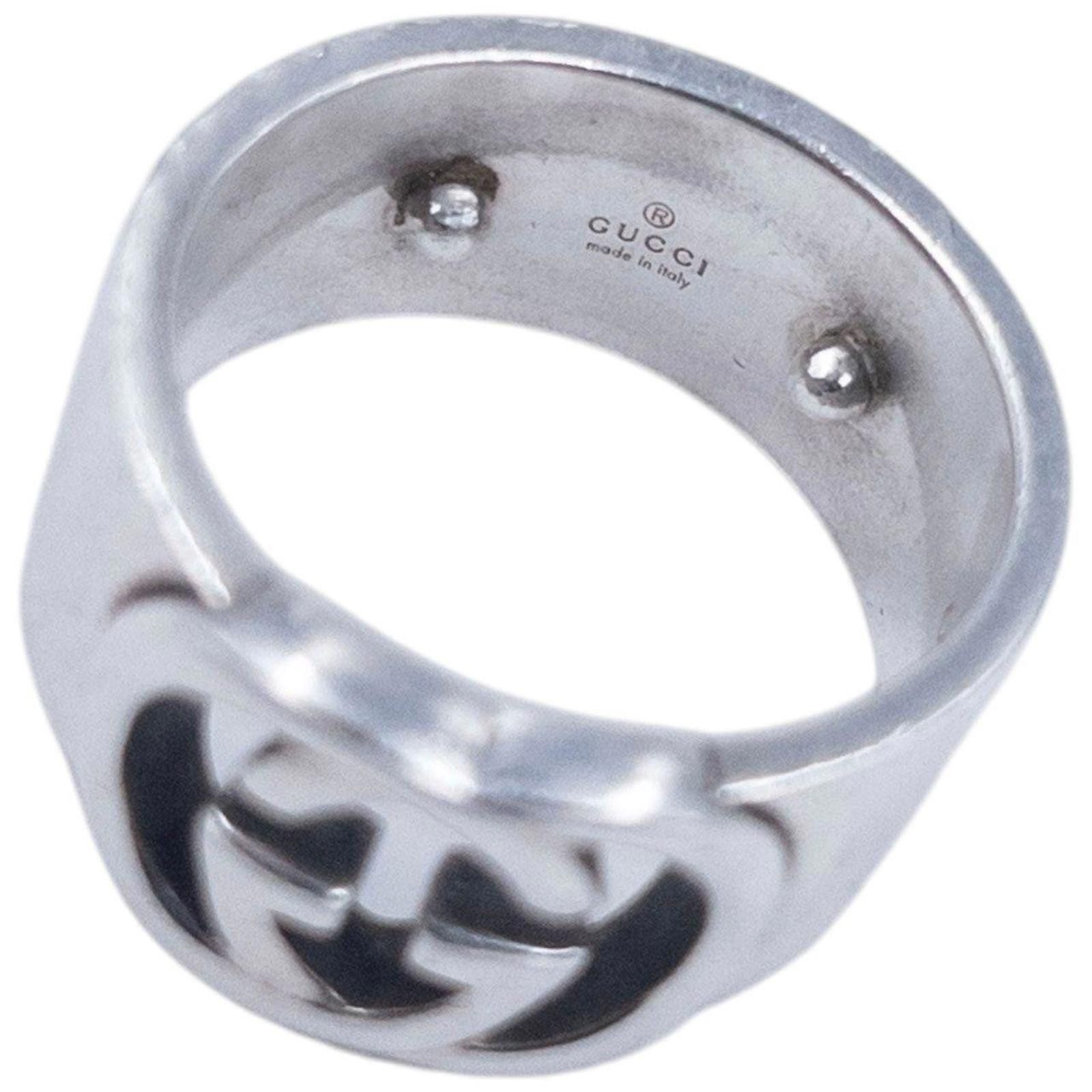 Gucci Vintage 2000s Gucci Silver Logo Ring Size ONE SIZE - 3 Thumbnail