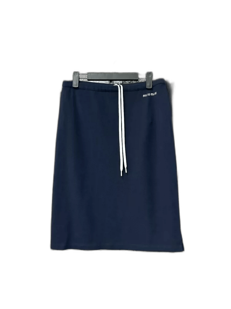 Miu Miu Miu Miu Knit Drawstring Midi Skirt Size 23" - 1 Thumbnail