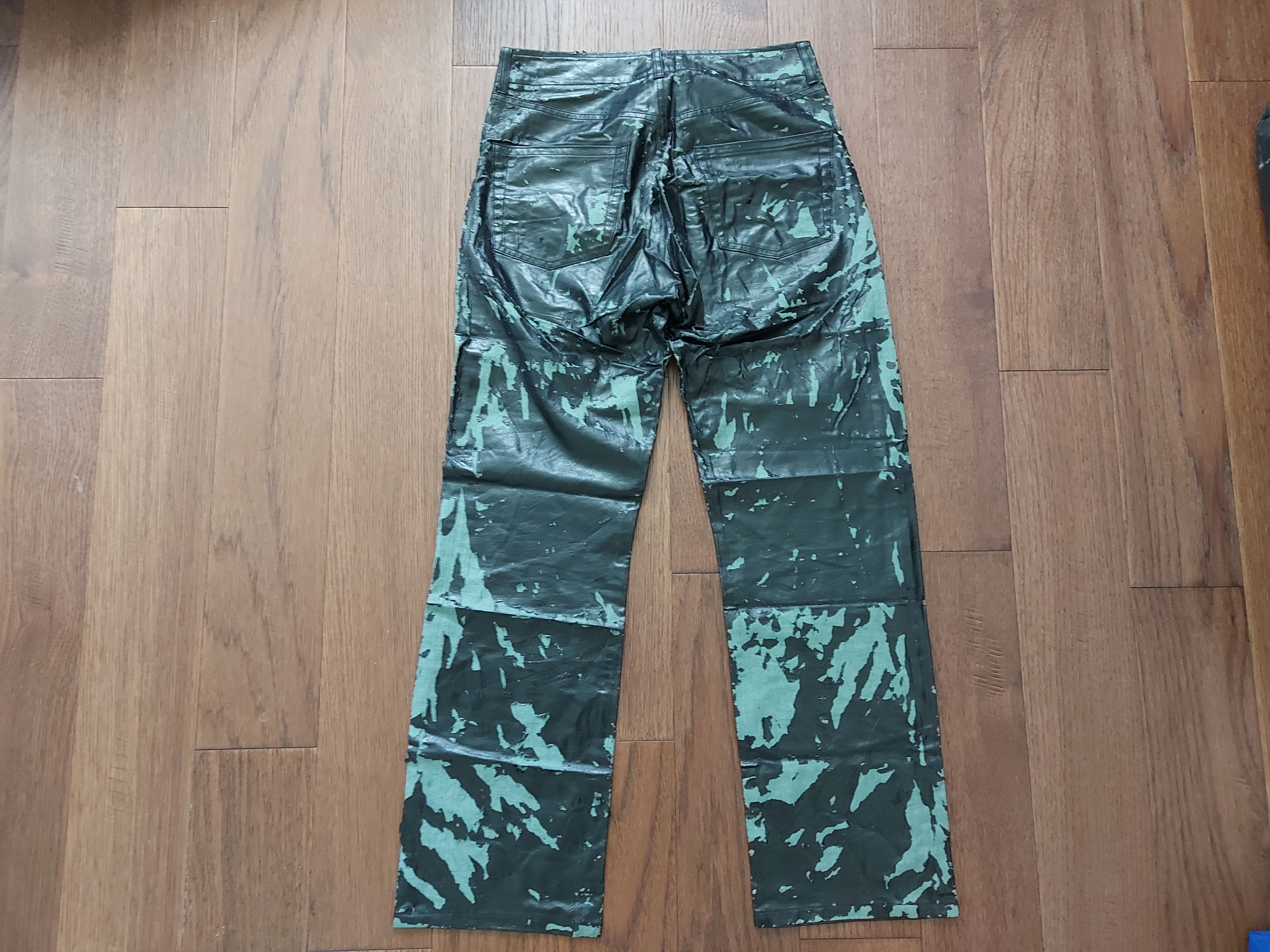 Comme des Garcons Homme 2001 CDG Homme Cracked Coating Pants Size US 30 / EU 46 - 2 Thumbnail