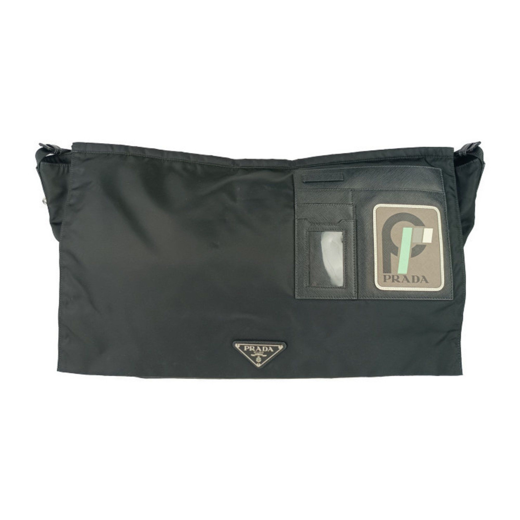 Prada Prada Shoulder Bag 2VD013 Black Nylon Leather Men's Women's Flap Crossbody Triangle Plate Size ONE SIZE - 1 Thumbnail
