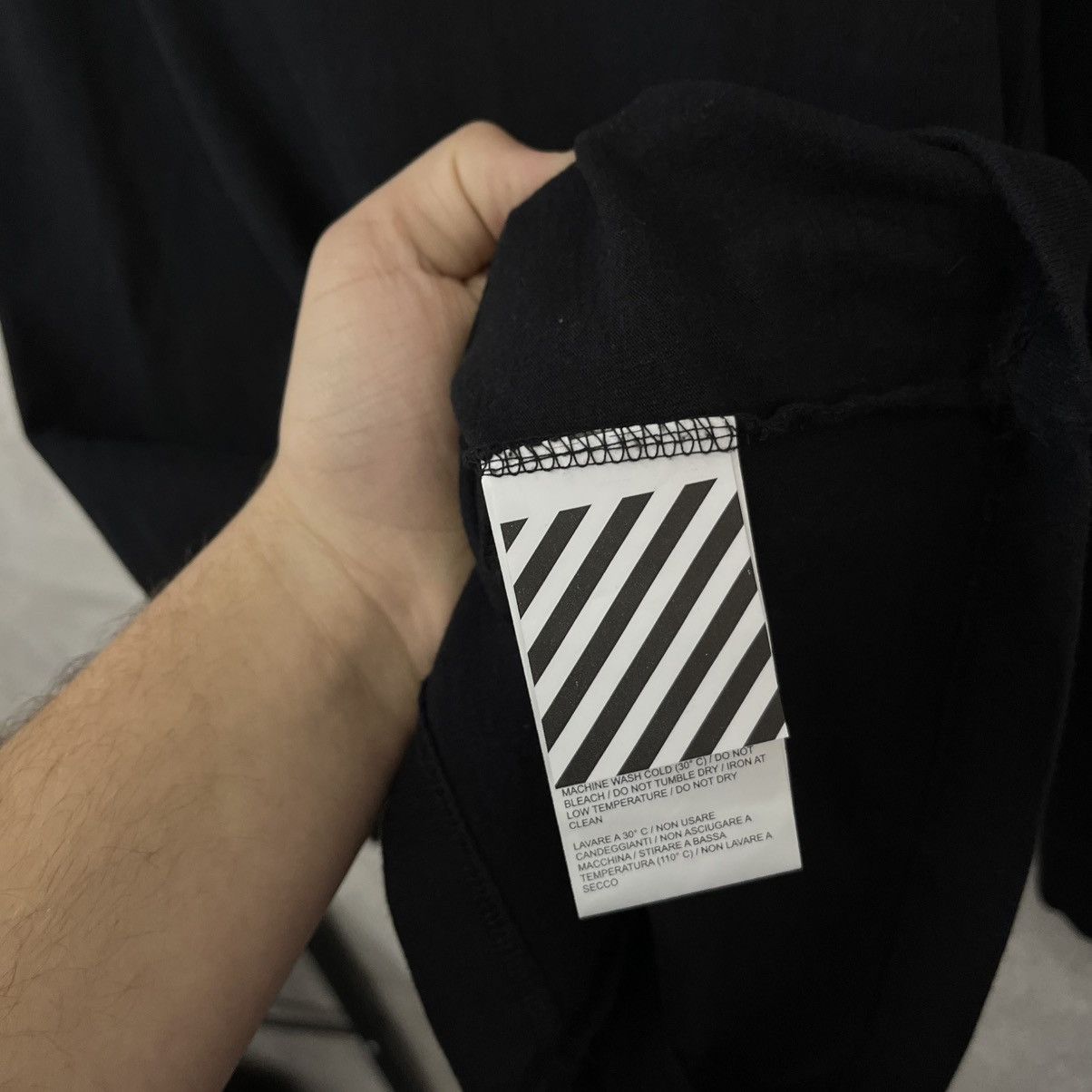Off-White Off White Black Longsleeve Big Logo Streetwear Rare Size US XS / EU 42 / 0 - 14 Thumbnail