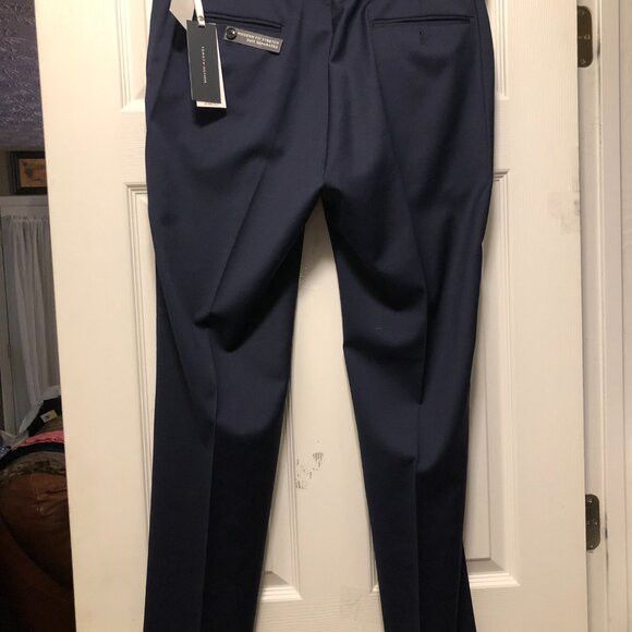 Tommy Hilfiger $150.00 tommy hilfiger men's new navy dress pants 36/32 Size 36R - 2 Thumbnail