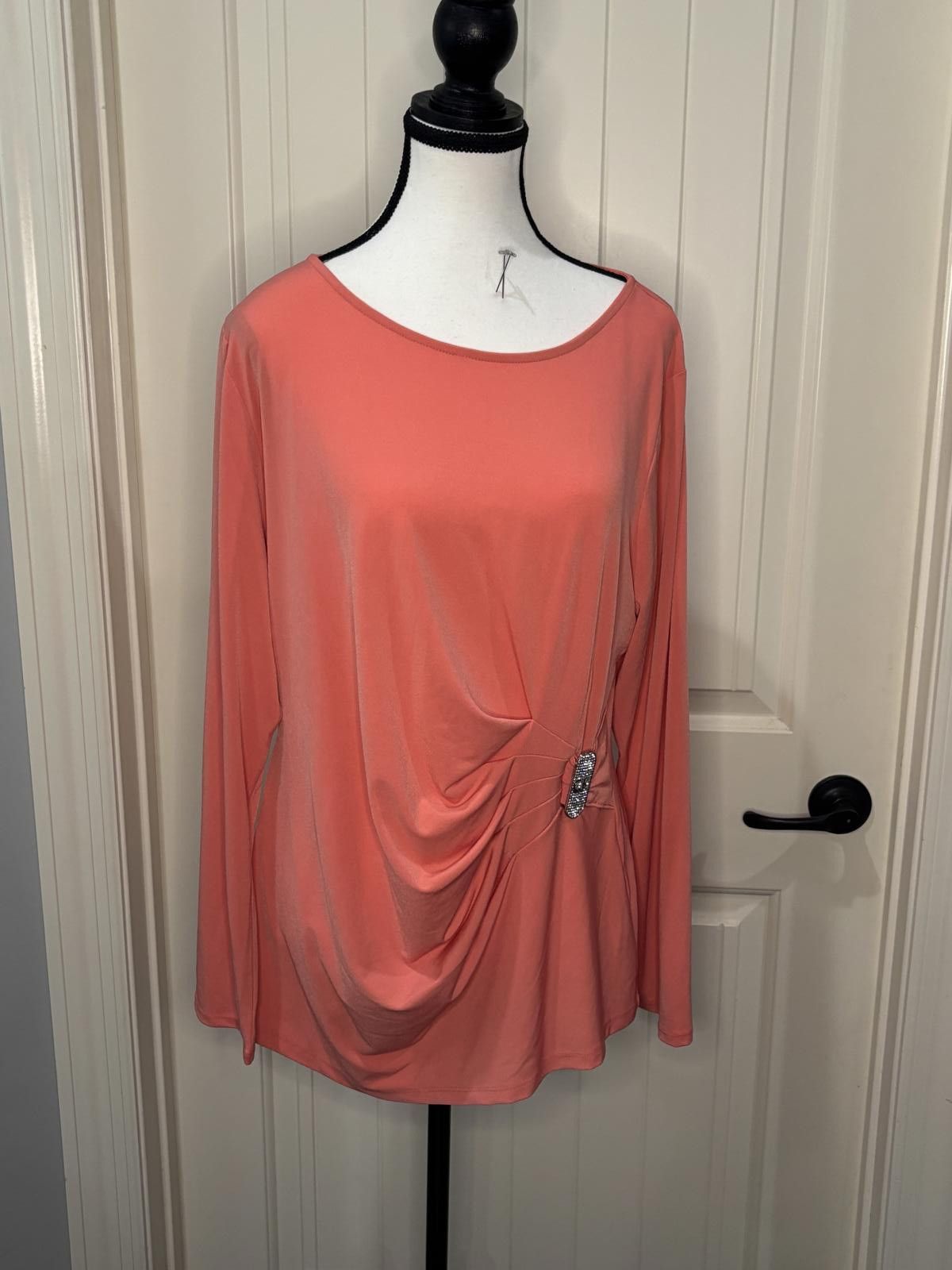 Calvin Klein 7. Calvin Klein NWT Size XL Coral Side Drape Front Size XL / US 12-14 / IT 48-50 - 1 Thumbnail