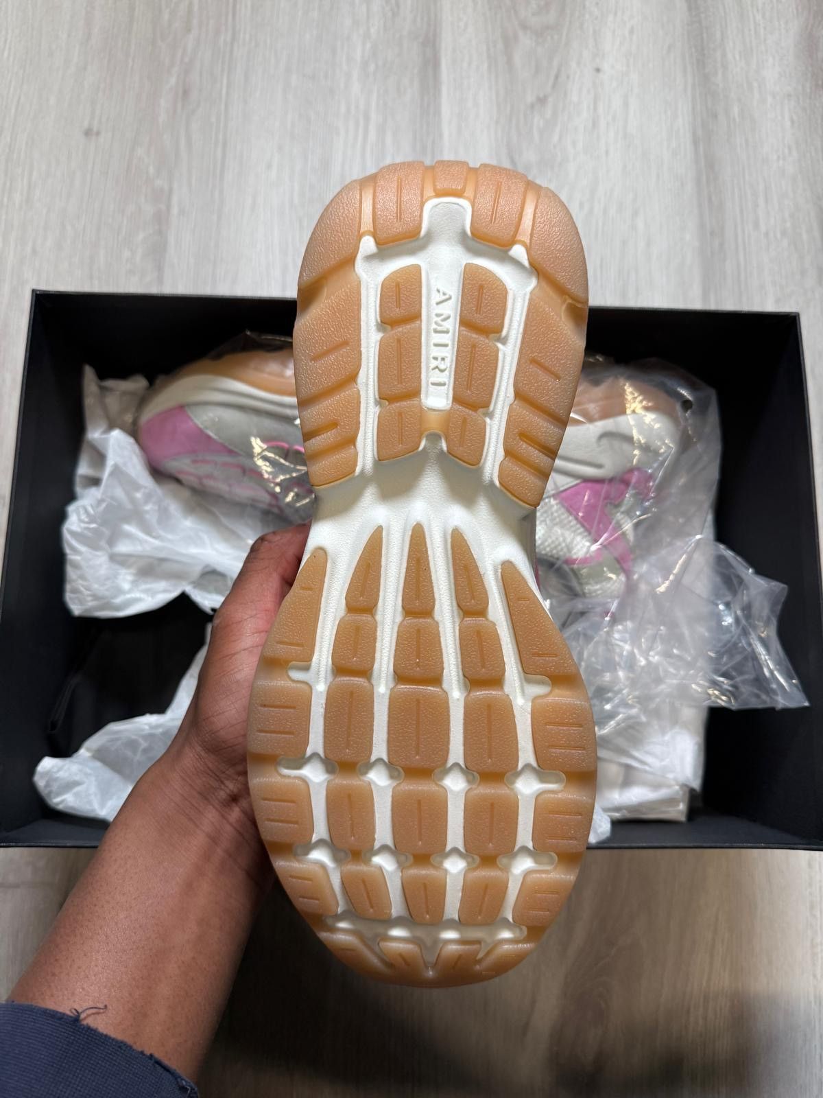 Amiri Amiri Bone Runner Pink/Tan Size US 11 / IT 41 - 4 Thumbnail