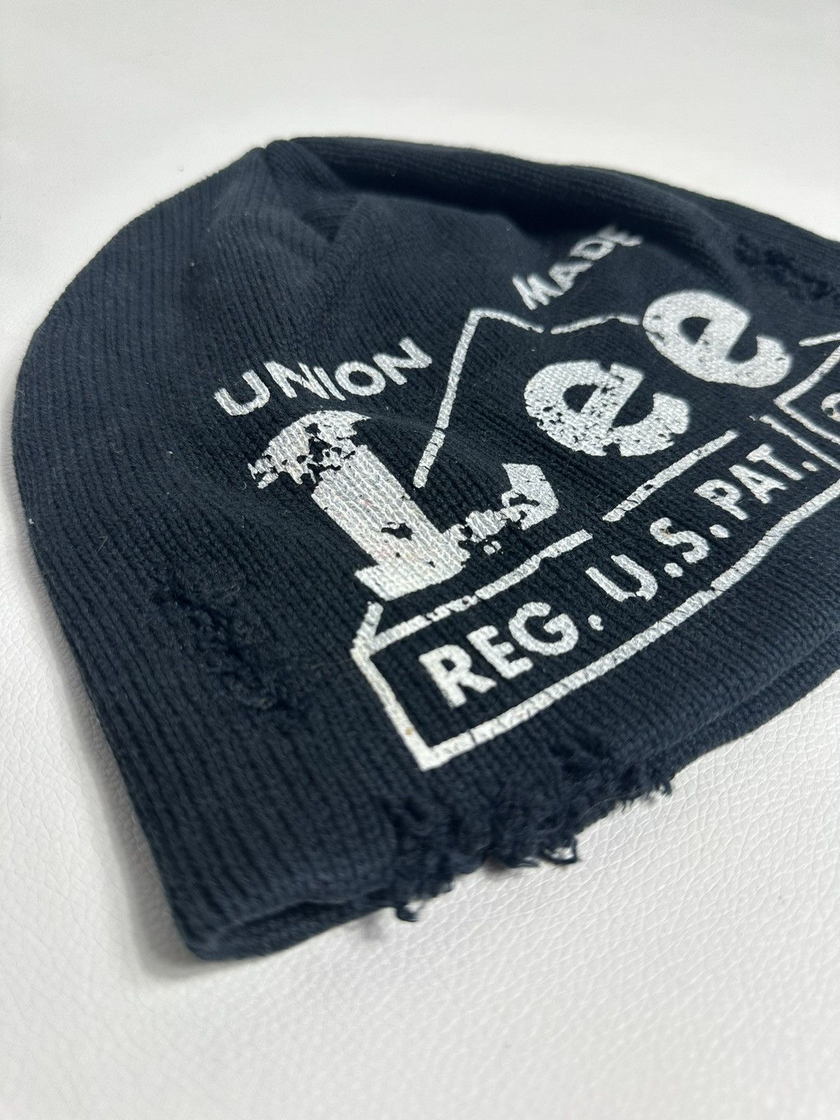 Lee Lee Distressed Punk Bondage Design Beanie hats Size ONE SIZE - 10 Thumbnail