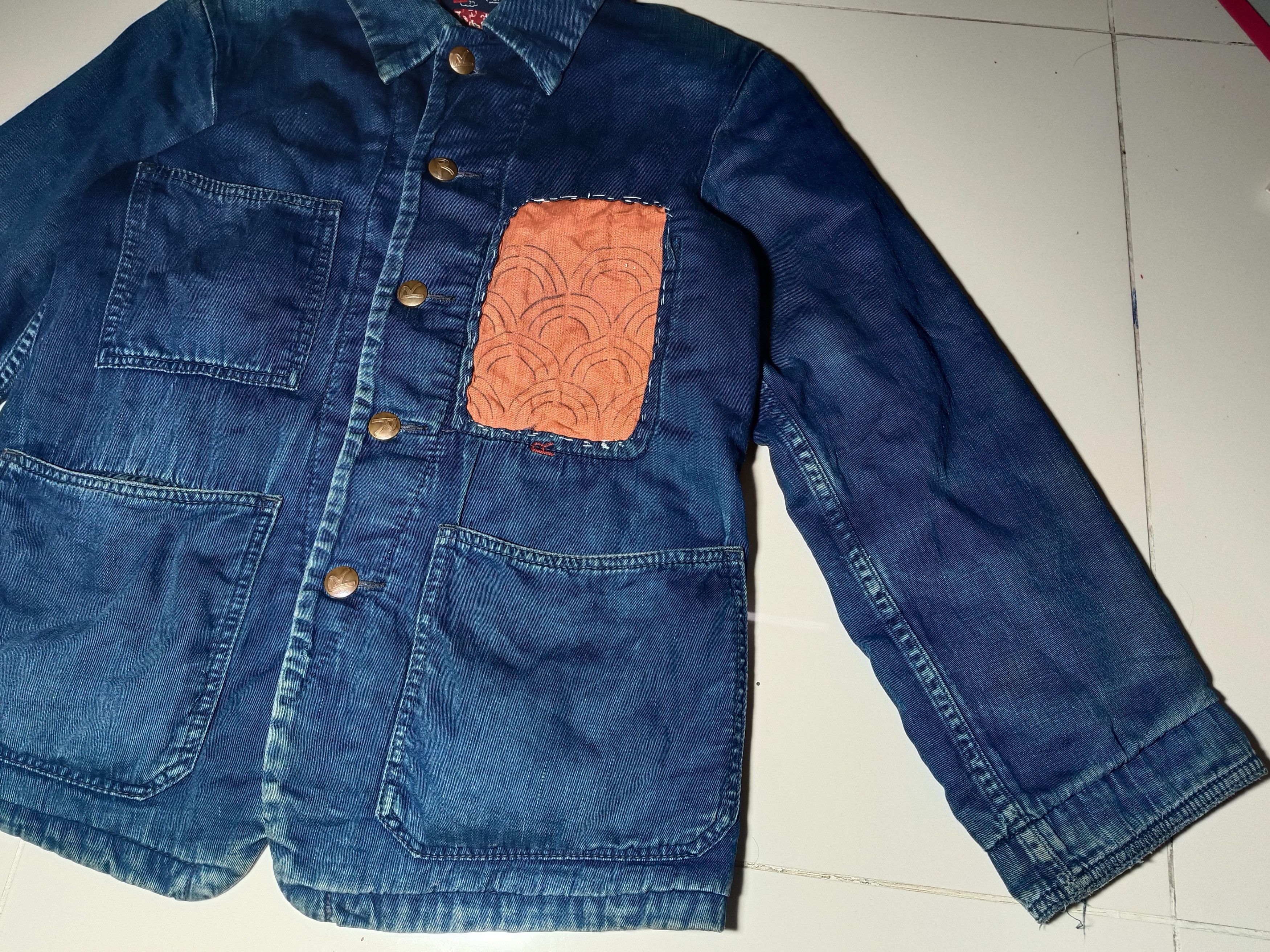 45rpm × Indigo Vintage 45RPM Distressed Indigo Chrome Jacket Size US S / EU 44-46 / 1 - 4 Thumbnail