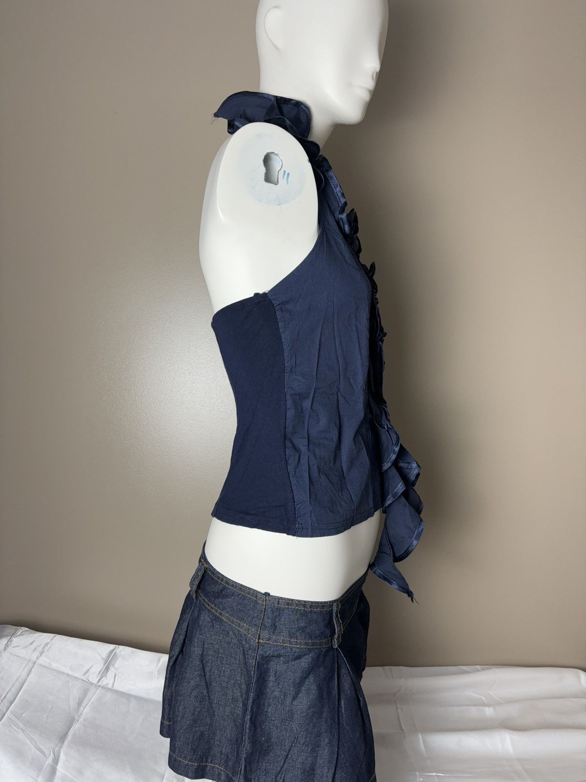 Japanese Brand × Vintage Coquette style ruffles vintage halter top Size S / US 4 / IT 40 - 3 Thumbnail