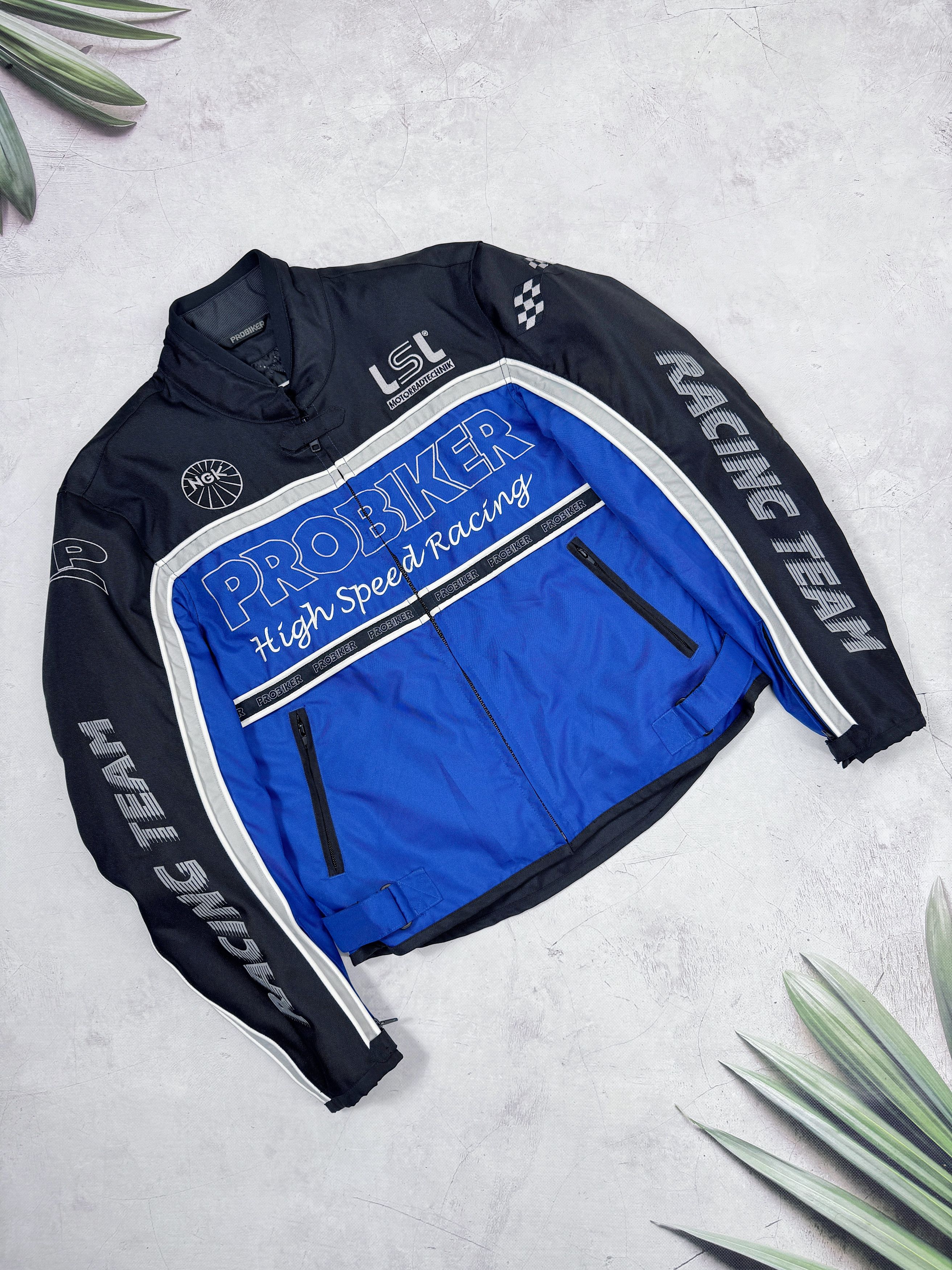 Vintage Probiker High Speed Racing Moto Jacket NGK Castrol LSL Size US L / EU 52-54 / 3 - 2 Thumbnail