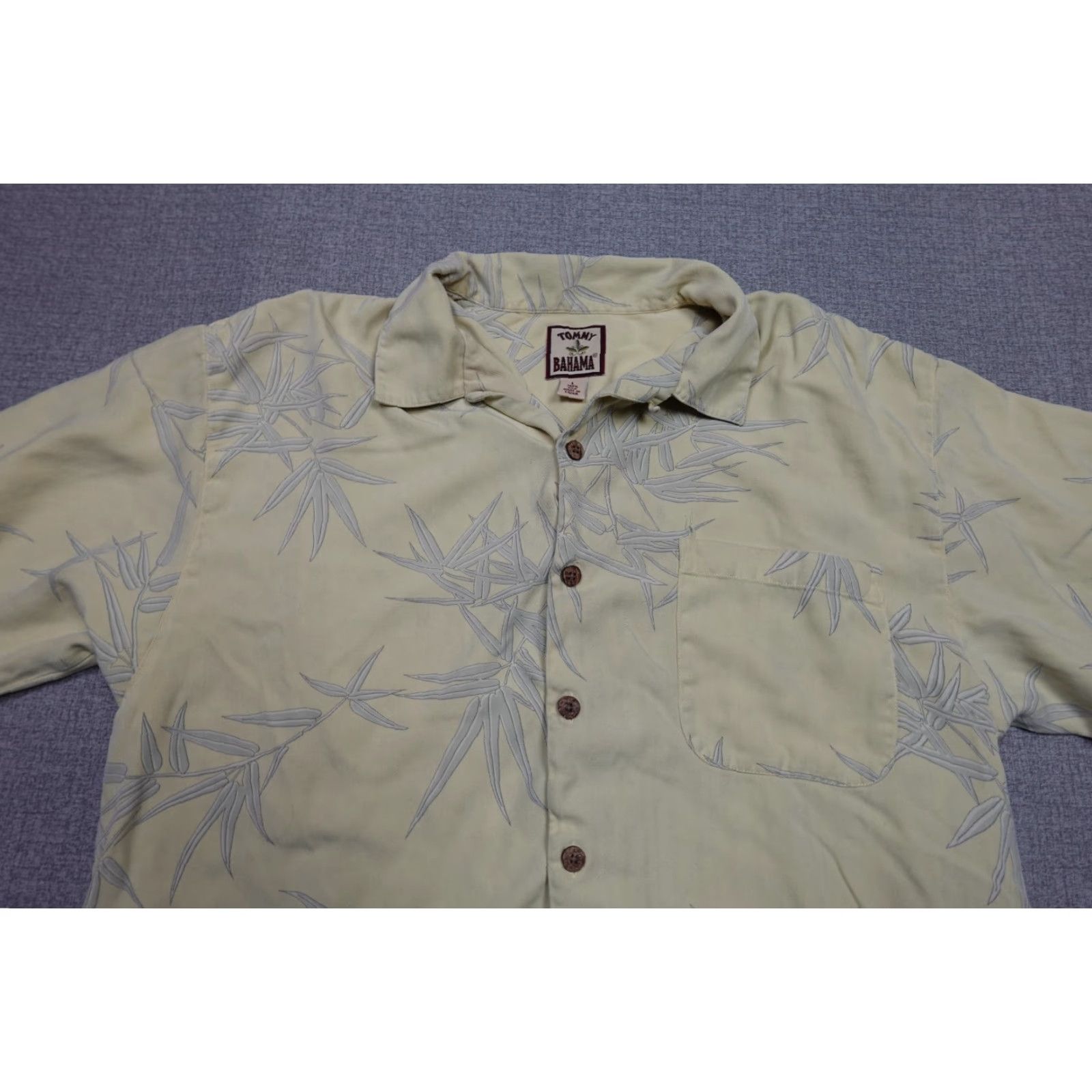 Tommy Bahama Tommy Bahama Shirt Mens Large Yellow Floral Button-Up Silk Casual Short Sleeve Size US L / EU 52-54 / 3 - 2 Thumbnail