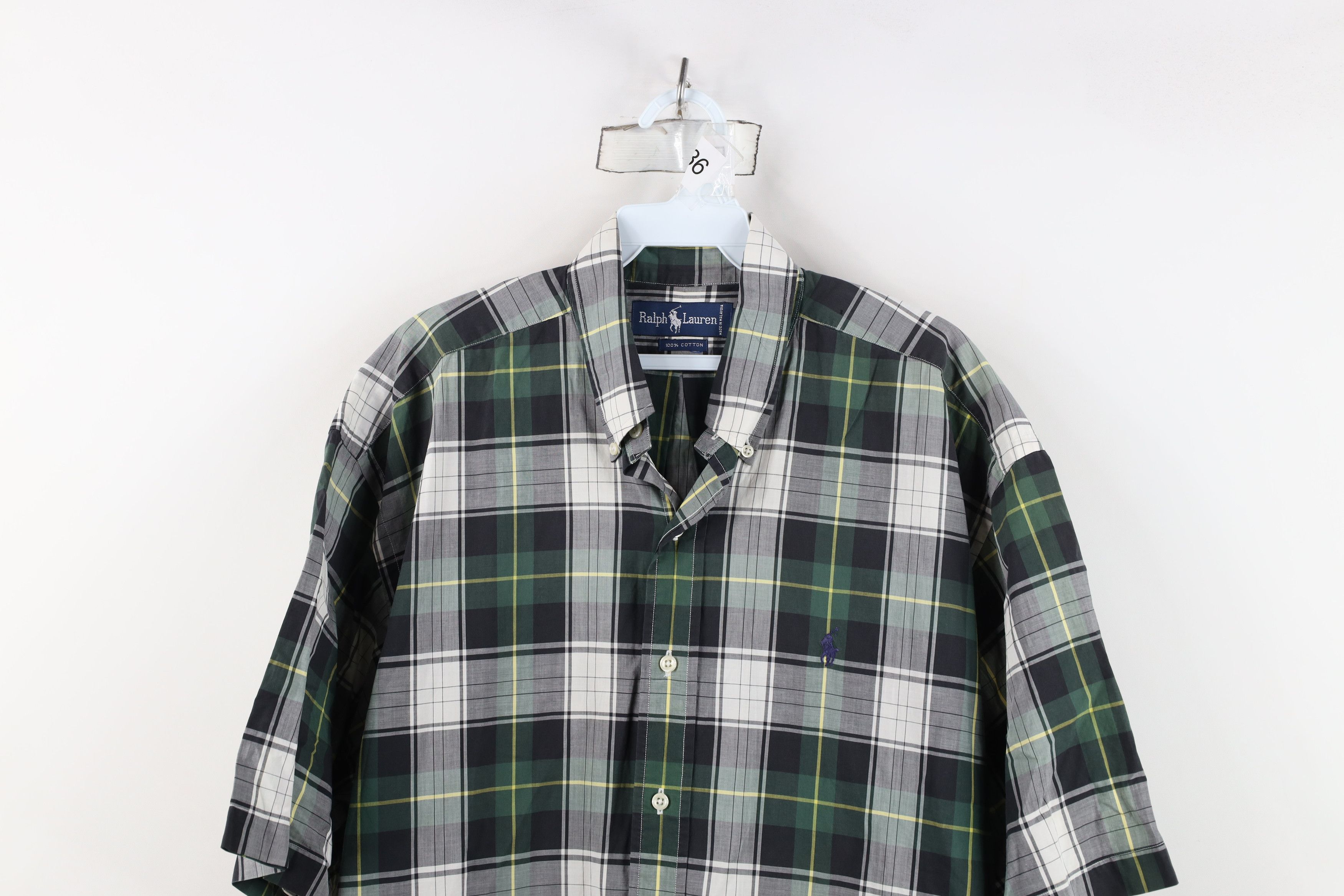 Ralph Lauren Vintage 90s Ralph Lauren Short Sleeve Collared Button Shirt Size US L / EU 52-54 / 3 - 2 Thumbnail