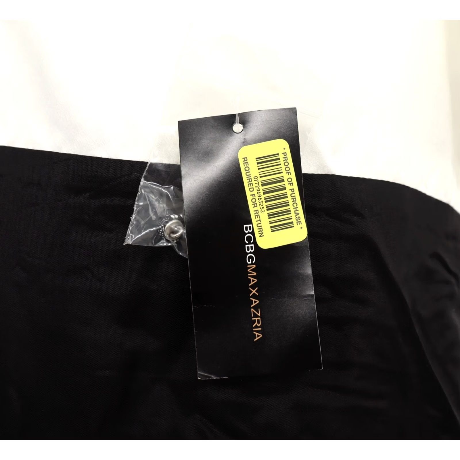 Bcbgmaxazria BCBGMAXAZRIA Women's Taffeta Button Front Top Bubble Dress Winter White/Black Sz 0 NEW Size XS / US 0-2 / IT 36-38 - 6 Thumbnail
