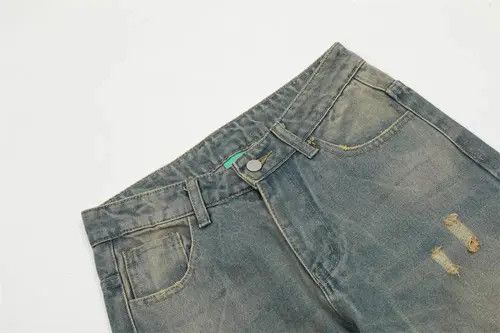 Handmade × Japanese Brand × Jean Men's street retro loose washed distressed jeans y2k Size US 34 / EU 50 - 3 Thumbnail