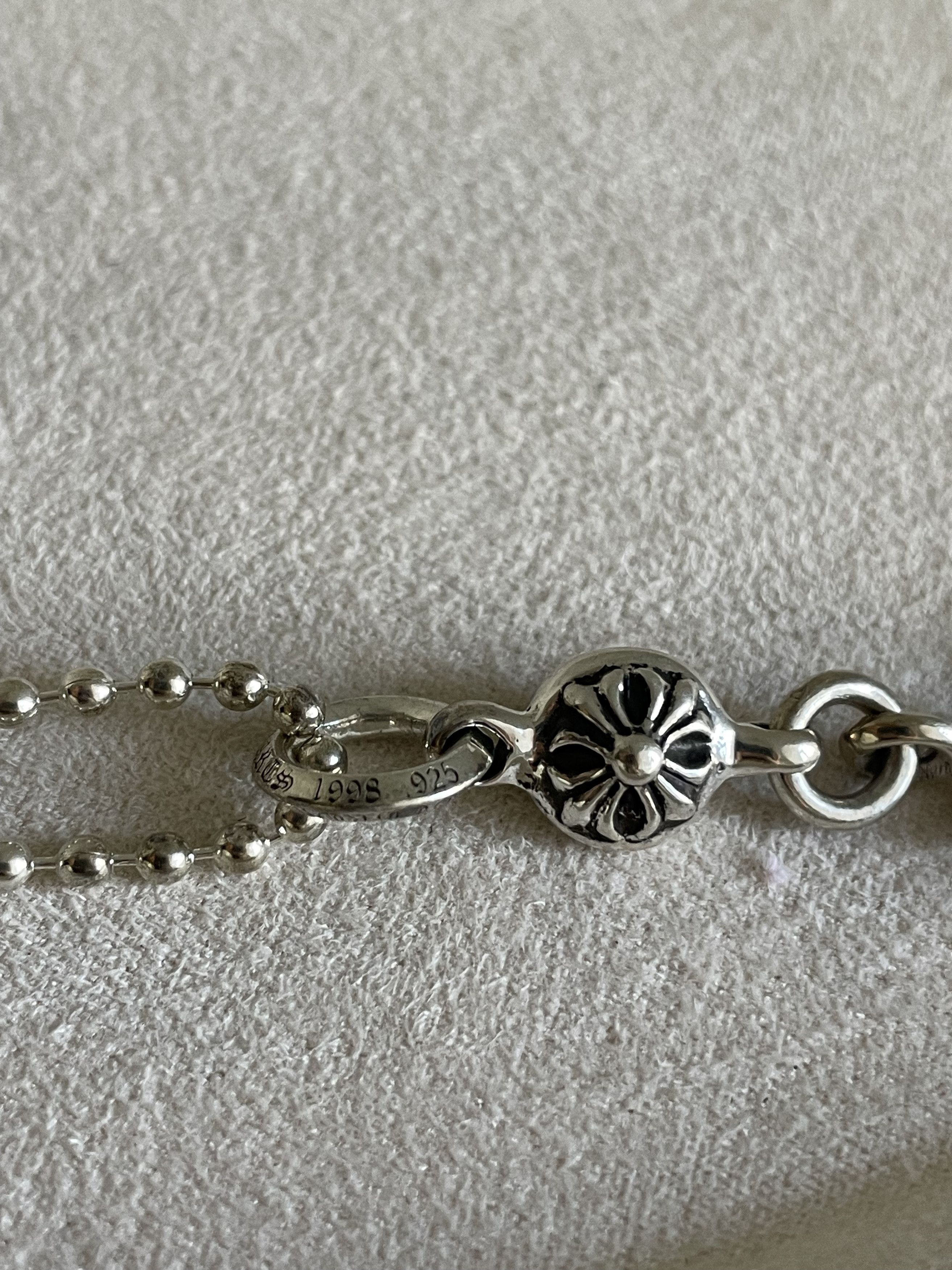 Chrome Hearts Chrome Hearts Silver 1 Ball Tiny Cross Ball Necklace Size ONE SIZE - 7 Thumbnail