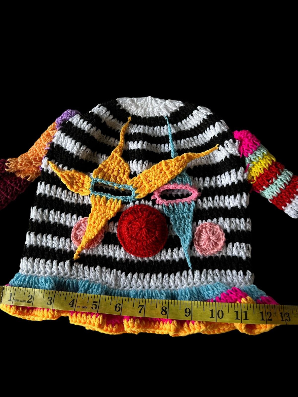 Japanese Brand × Kapital × Vintage Very Rare Crochet Knitted Handmade Balaclava Masked Stripe Size ONE SIZE - 10 Thumbnail