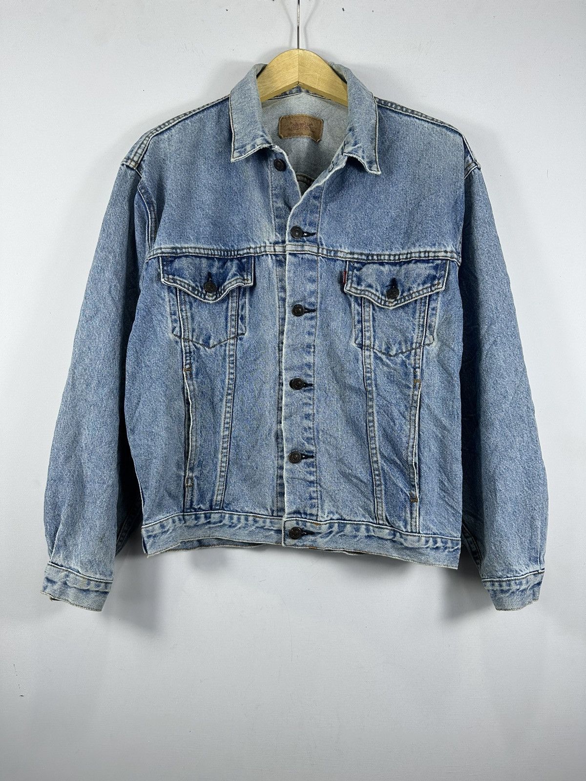 image of Distressed Denim x Levis vintage Levi’S Type 3 Trucker Denim Jacket, Men's (Size Large)