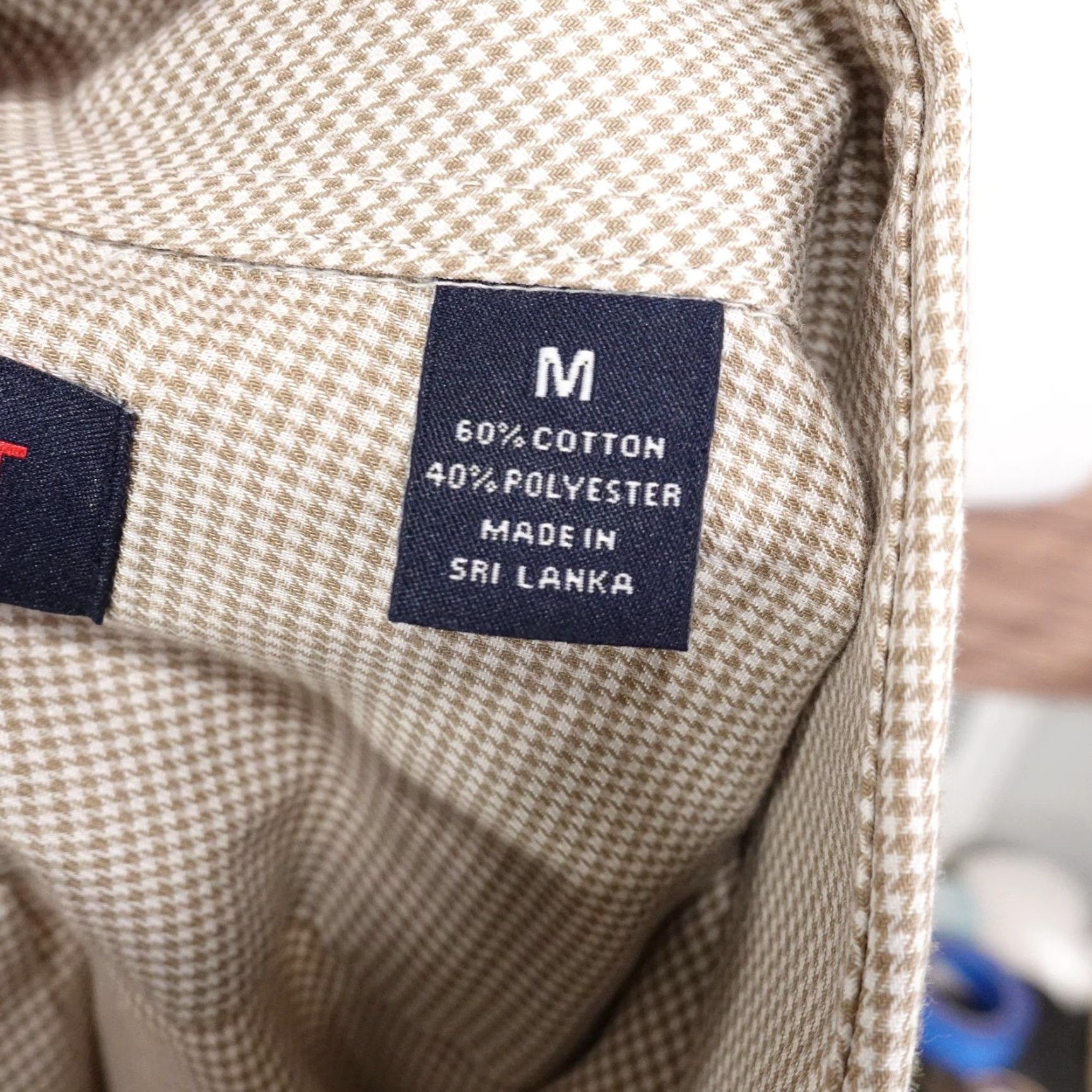 Roundtree & Yorke Roundtree & Yorke travelSMART Shirt Mens M Tan Micro Check Button Down Short Sleeve Size US M / EU 48-50 / 2 - 7 Thumbnail