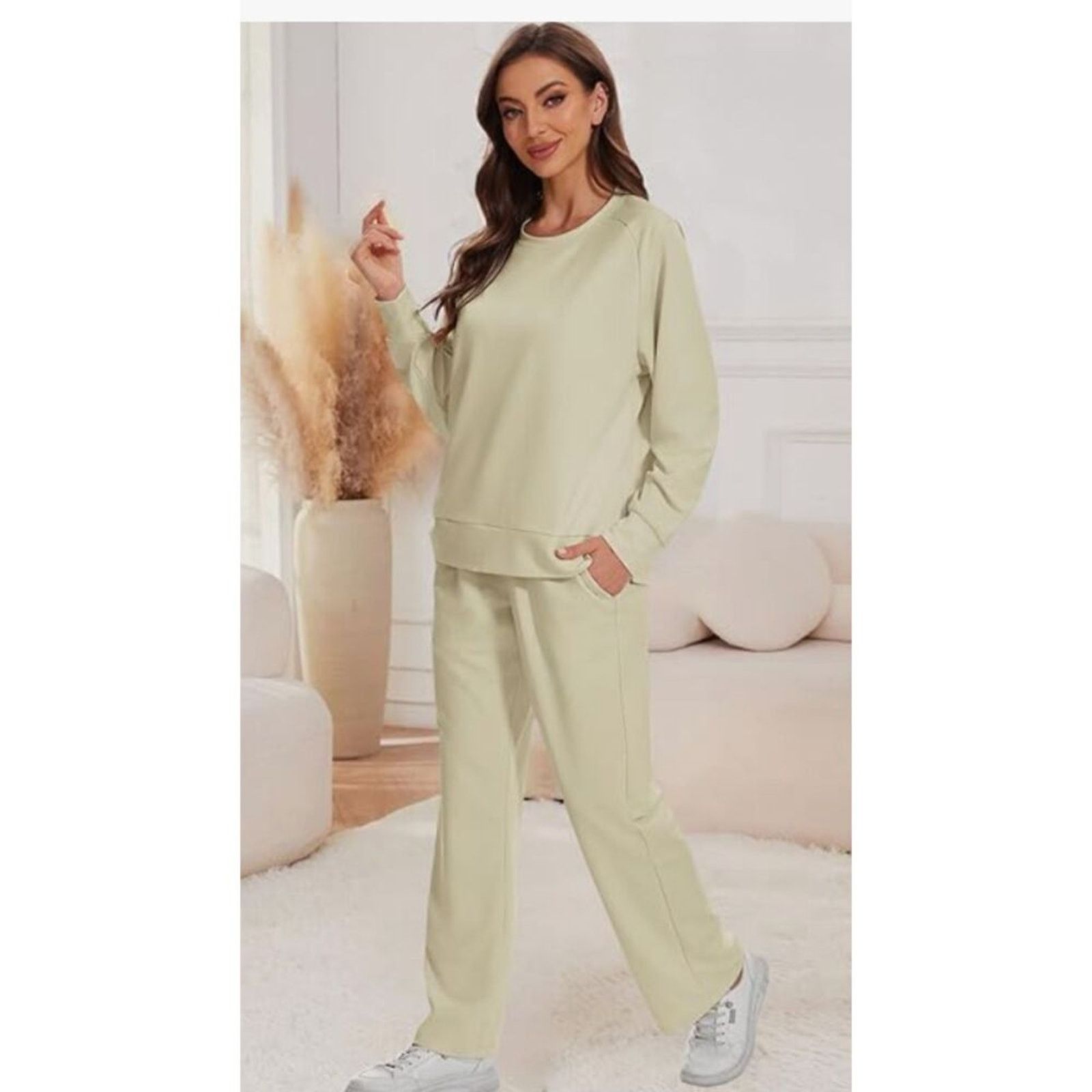 The Unbranded Brand 2 Piece Lounge Sets SIZE XS Beige Size 24" / US 00 / IT 34 - 2 Thumbnail