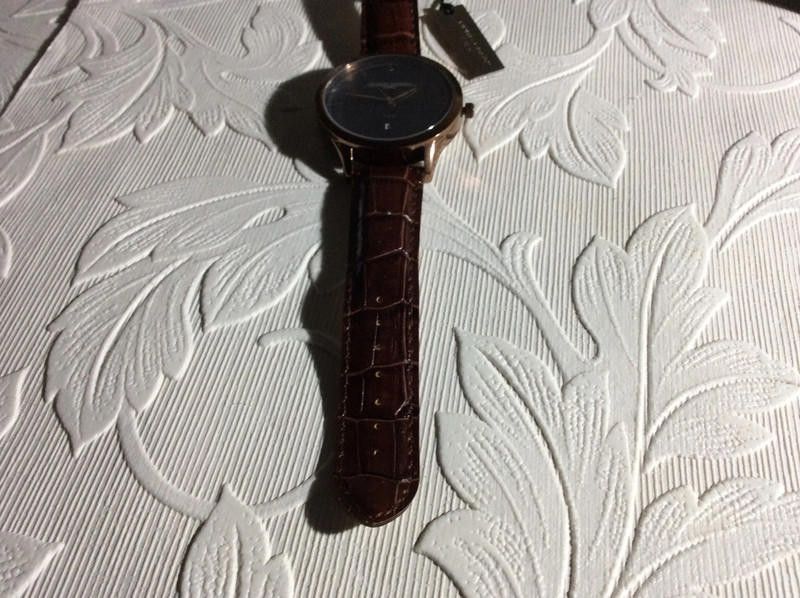 Designer Jorge Gray men's brown leather strap watch Size ONE SIZE - 8 Thumbnail