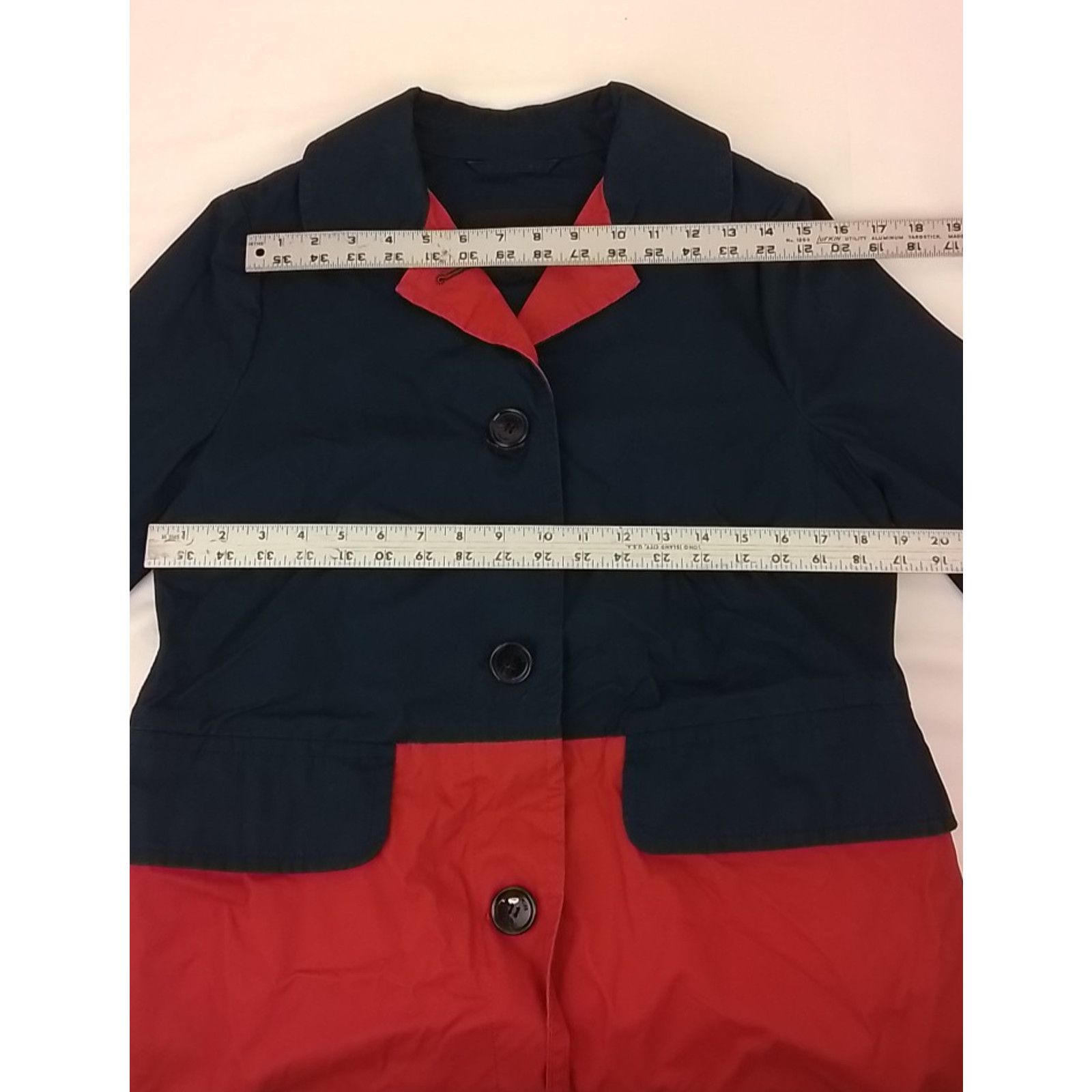Coach Coach Trench Jacket Women's M Blue/Red #J3065 Size M / US 6-8 / IT 42-44 - 9 Thumbnail