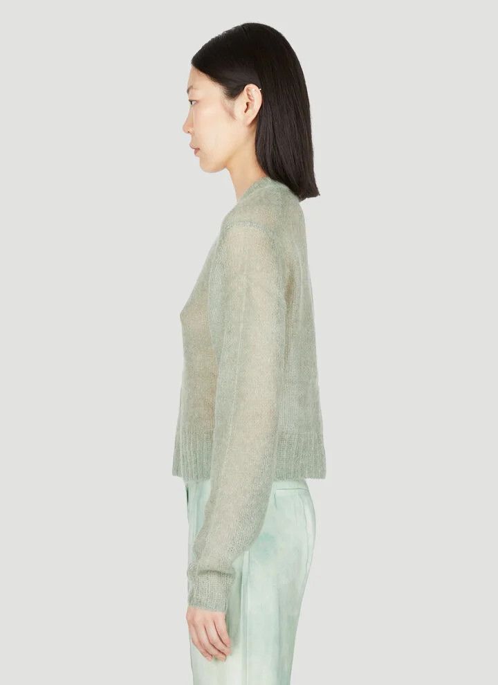 Acne Studios o1tko10526 V-Neck Mohair Sweater in Mint Size S / US 4 / IT 40 - 2 Thumbnail