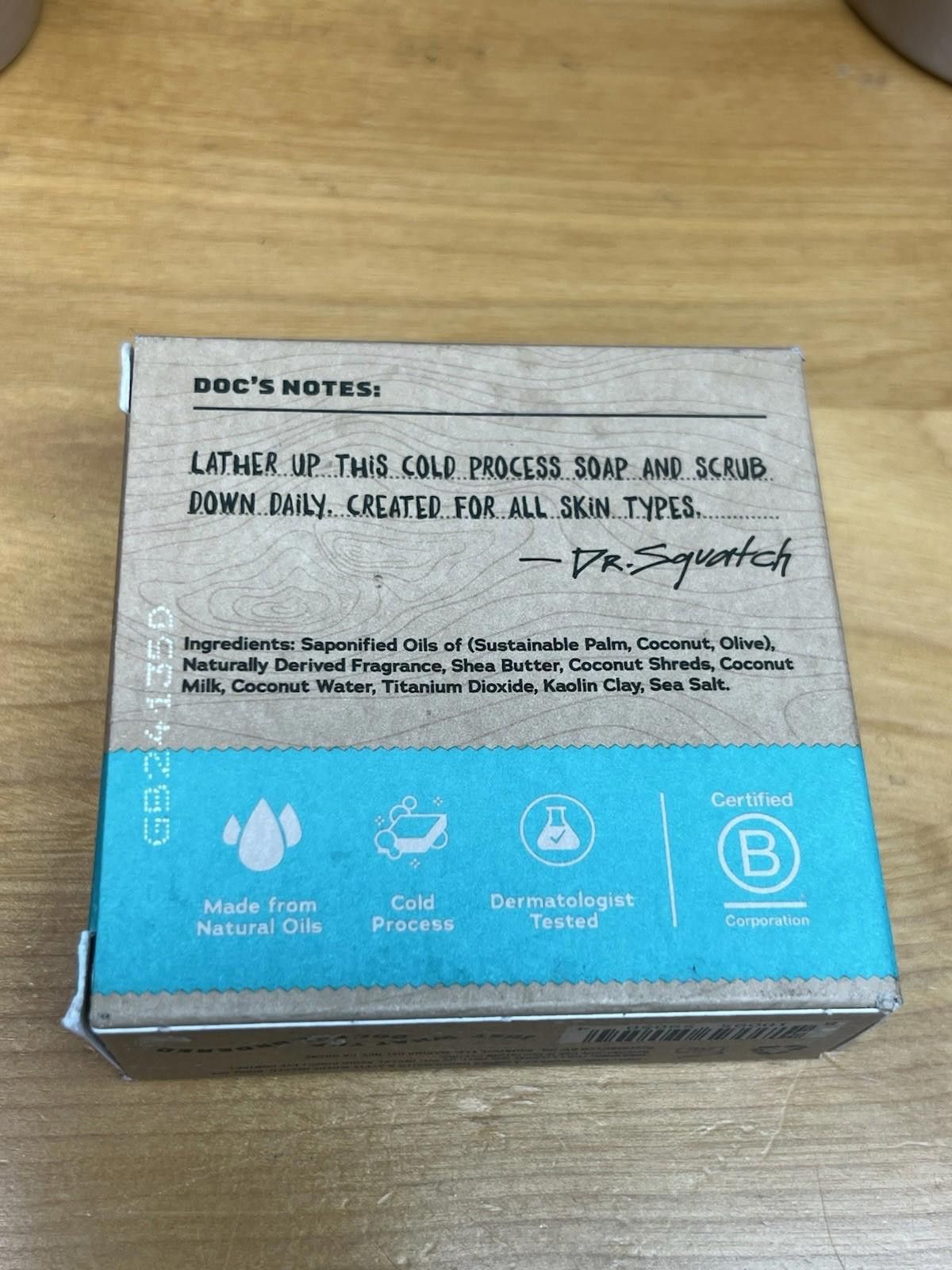 Other Dr. Squatch Coconut Castaway Men’s Soap 5 oz Brand NEW Seale Size ONE SIZE - 7 Thumbnail