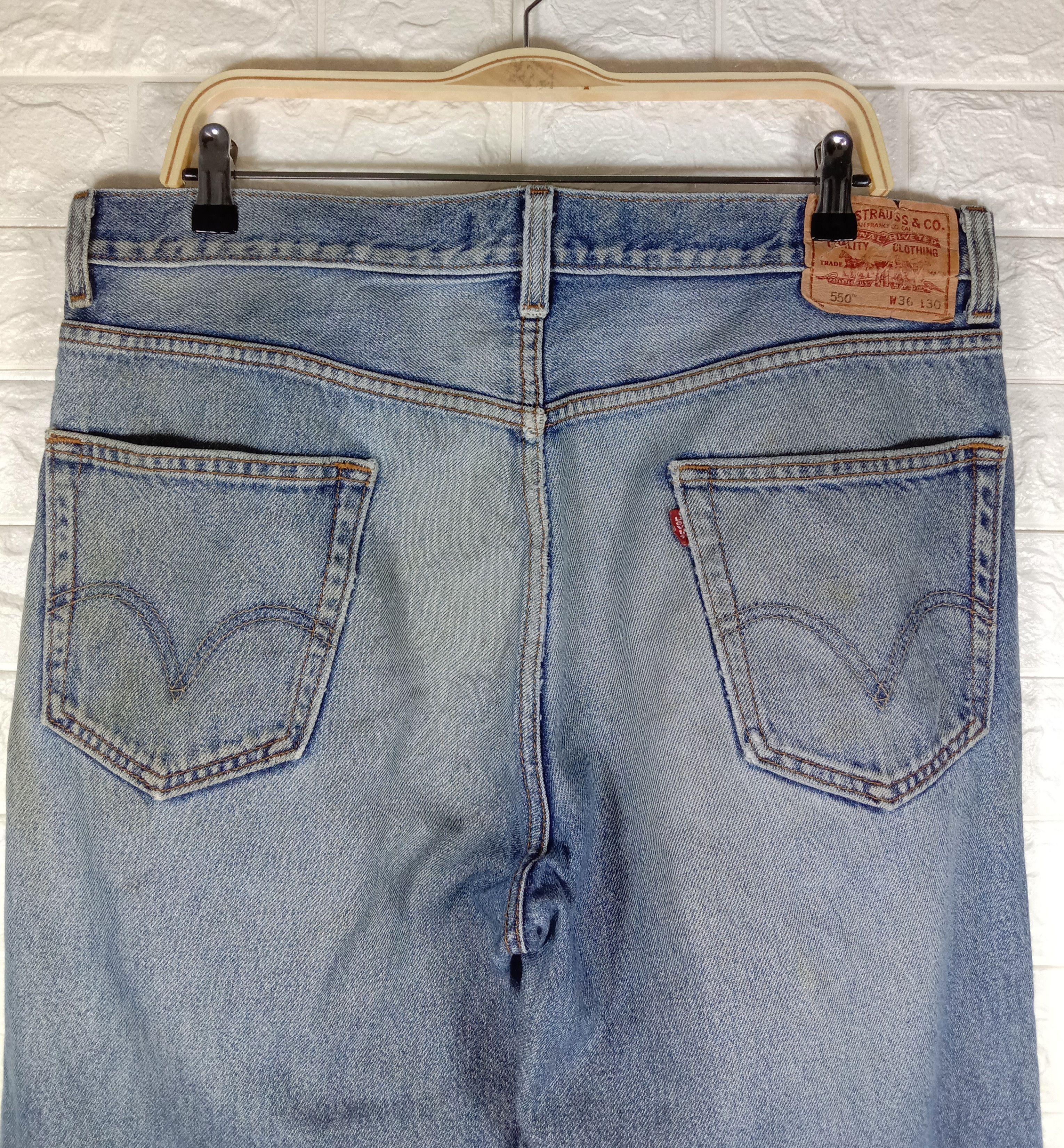 Levi's Vintage Levi’s 550 Jeans Rusty Wash Distressed Denim Size US 36 / EU 52 - 6 Thumbnail