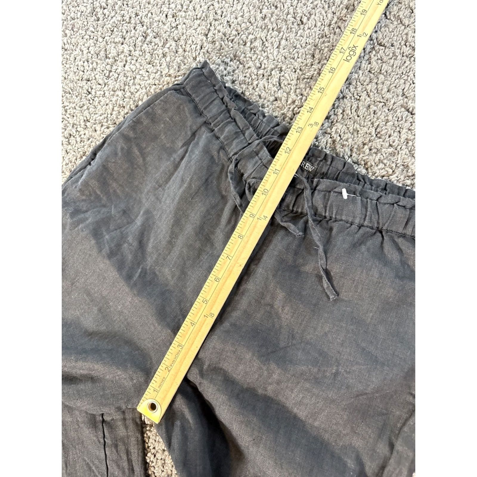 J.Crew J.Crew Linen Pants Womens S Black 100% Linen Wide-Leg Pockets Resortwear Casual Pants Women Medium? Size 28" / US 6 / IT 42 - 5 Thumbnail