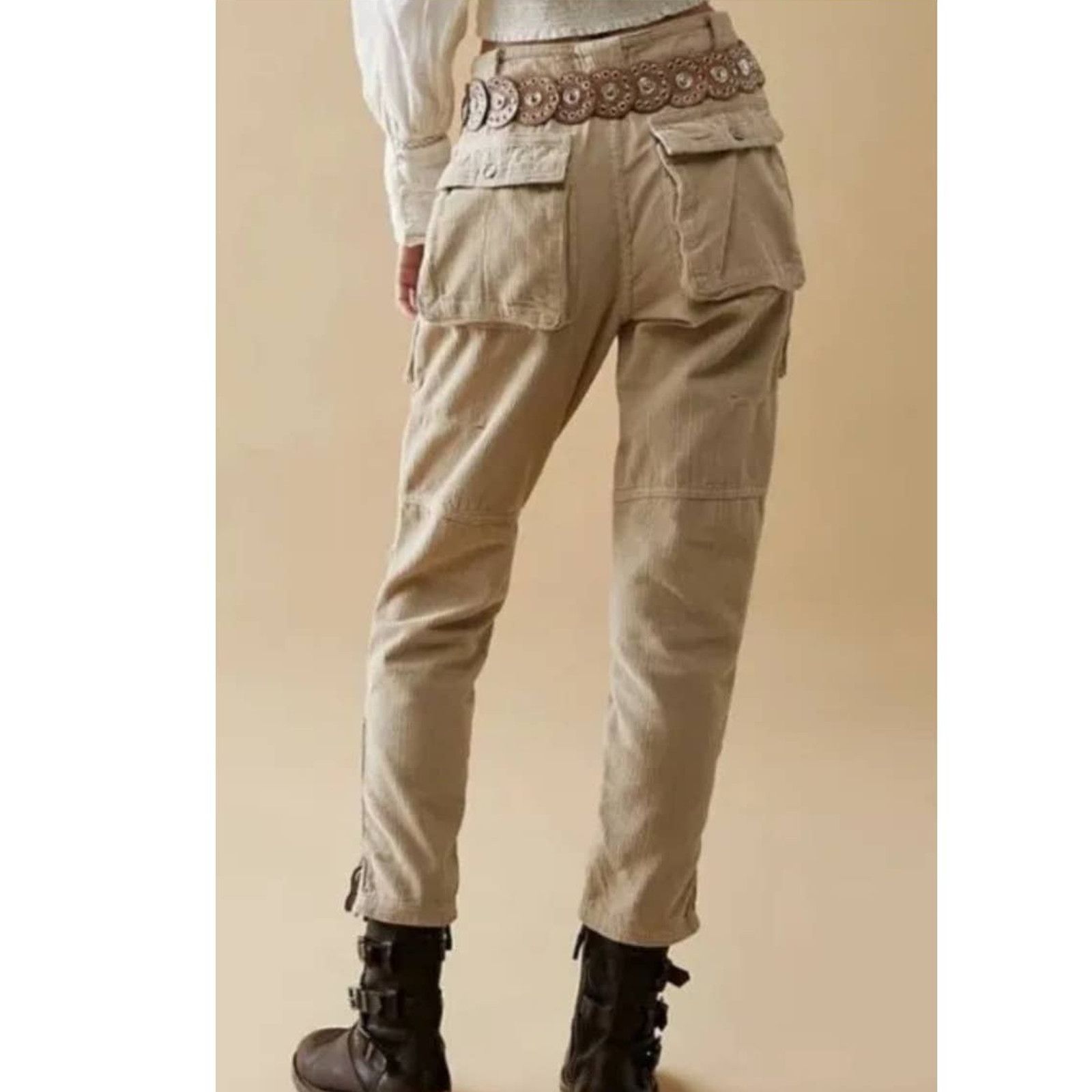 Free People New WTF London Calling Slouchy Cord Pants $198 SIZE 30 Size 30" / US 8 / IT 44 - 2 Thumbnail