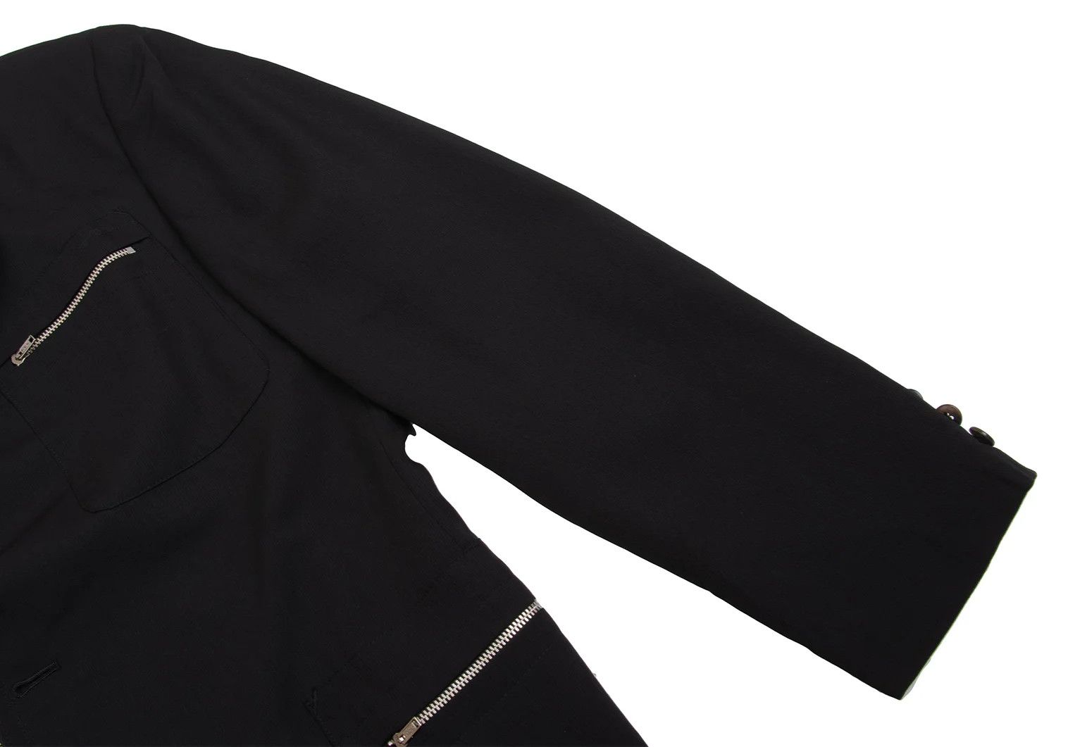 Jean Paul Gaultier Wool Zip Design Jacket in Black, Size 48 Size US M / EU 48-50 / 2 - 8 Thumbnail